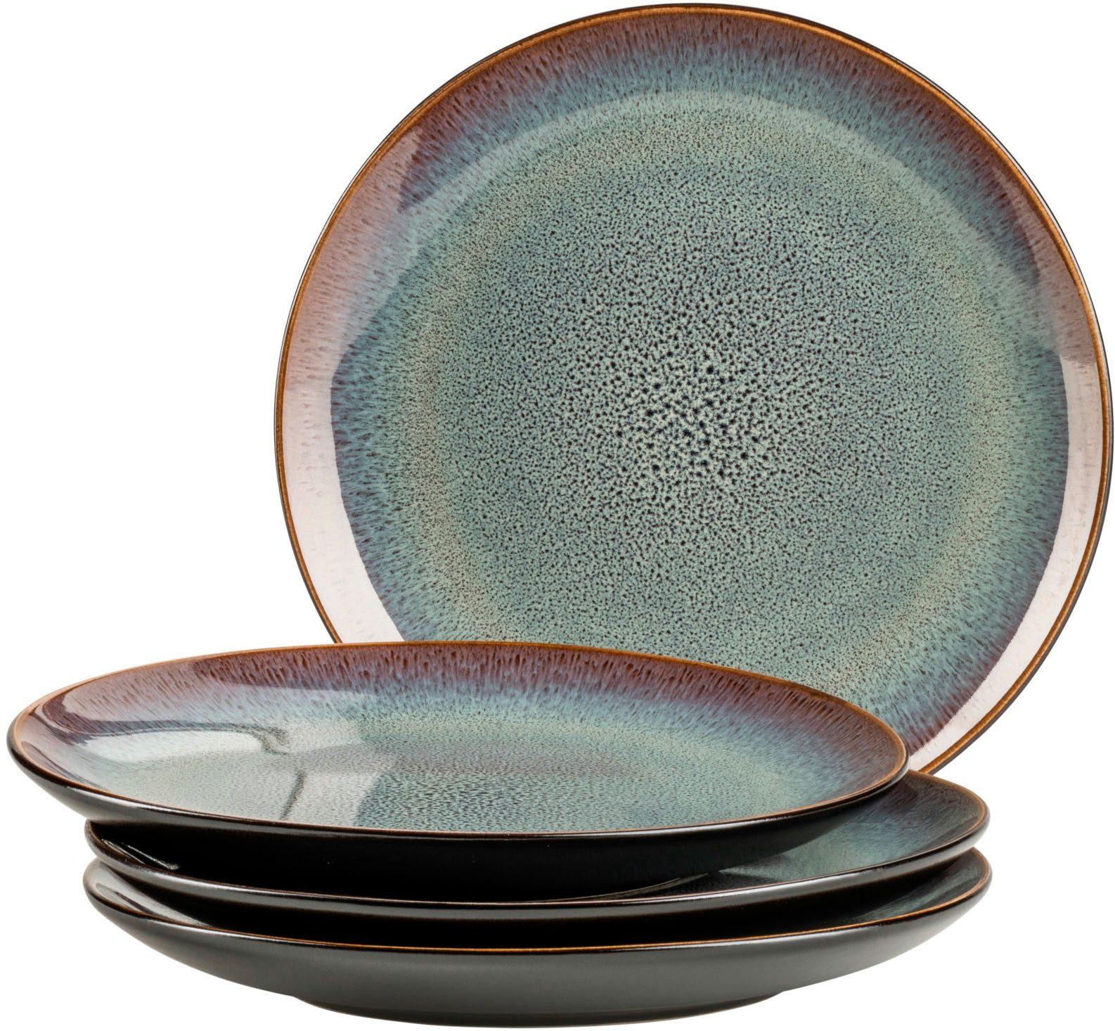 MÄSER Dessertteller TEONA, Dessertteller-Set, Steinzeug, (4 St)