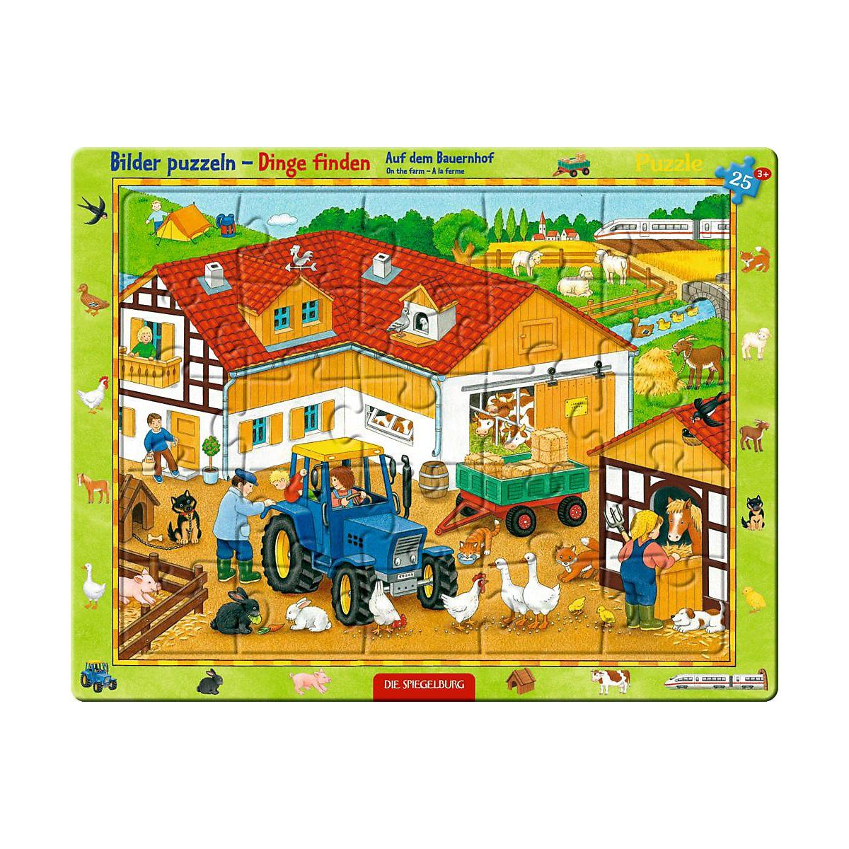 Spiegelburg Puzzle Rahmenpuzzle - Auf dem Bauernhof (25 Teile), Puzzleteile