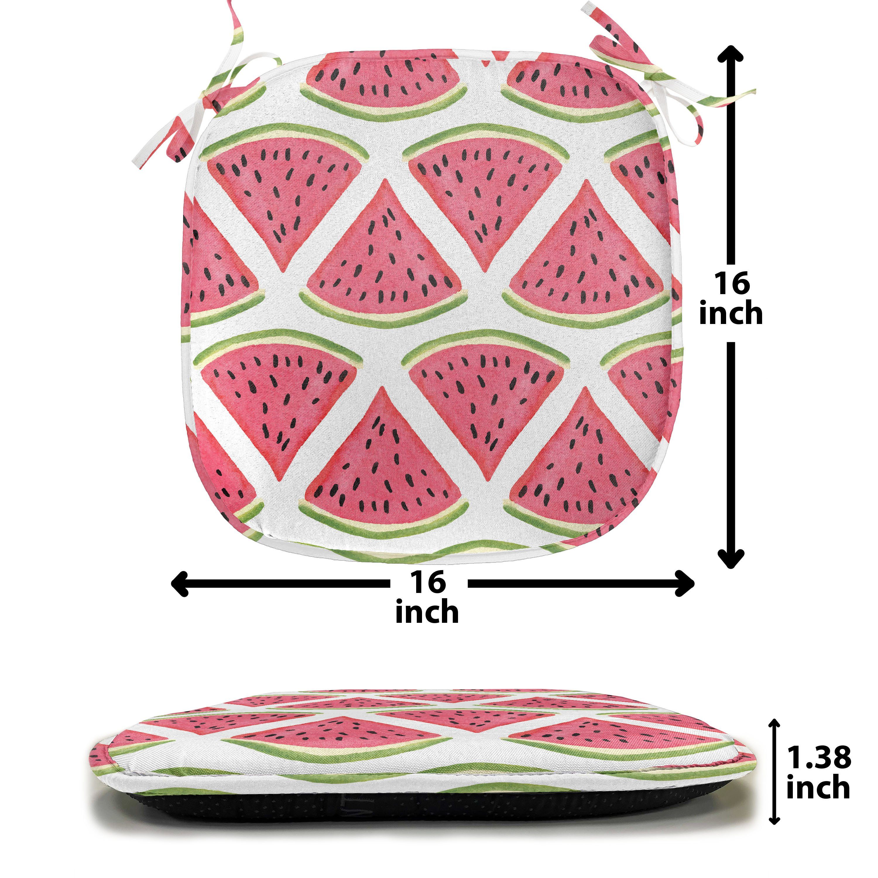 für Kissen Dekoratives Stuhlkissen Watermelon Abakuhaus Küchensitze, Seed Früchte mit Riemen wasserfestes