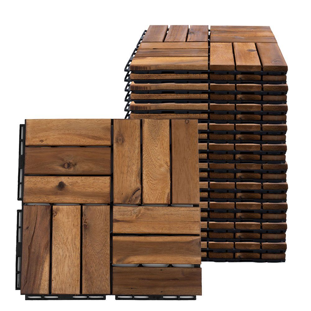 etc-shop Holzfliesen, Holzfliese Akazie 30 x günstig online kaufen
