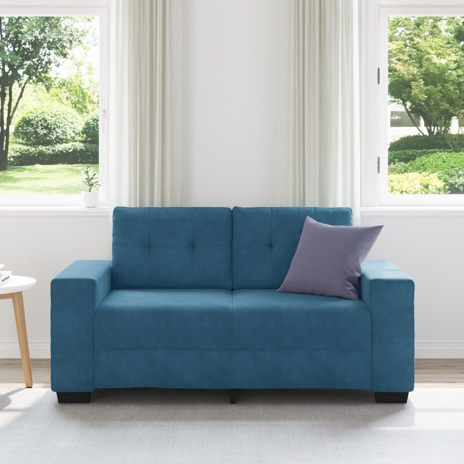 vidaXL Sofa Zweisitzer-Sofa Blau 120 cm günstig online kaufen