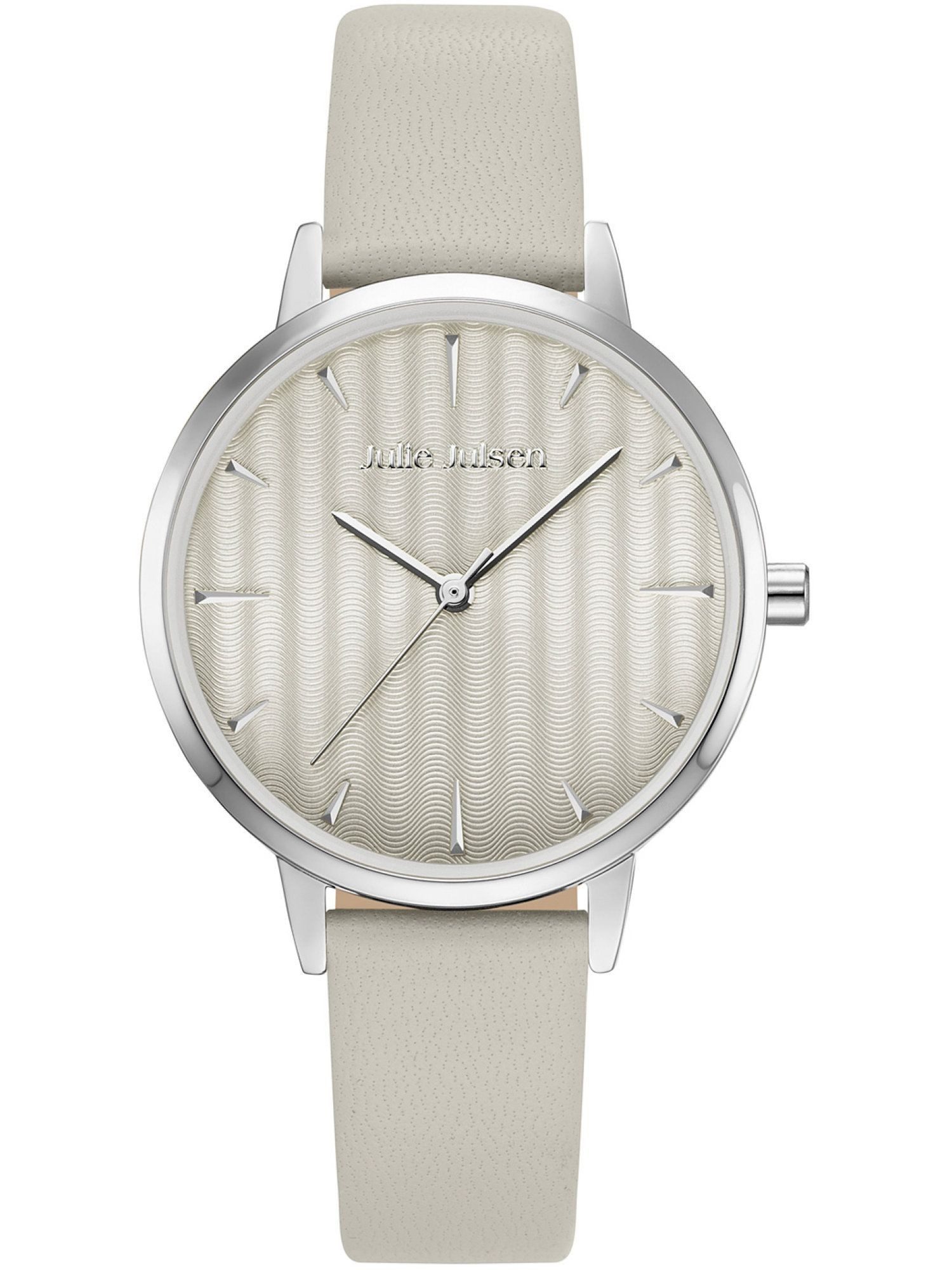 Julie Julsen Quarzuhr JJW2493SL-8 JJW2493SL-8, Julie Julsen JJW2493SL-8 Uhr Damenuhr Lederarmband grau