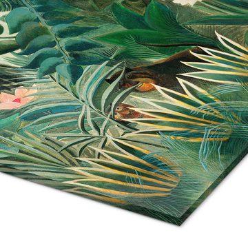 Posterlounge Acrylglasbild Henri Rousseau, Der äquatoriale Dschungel (Detail), Wohnzimmer Malerei