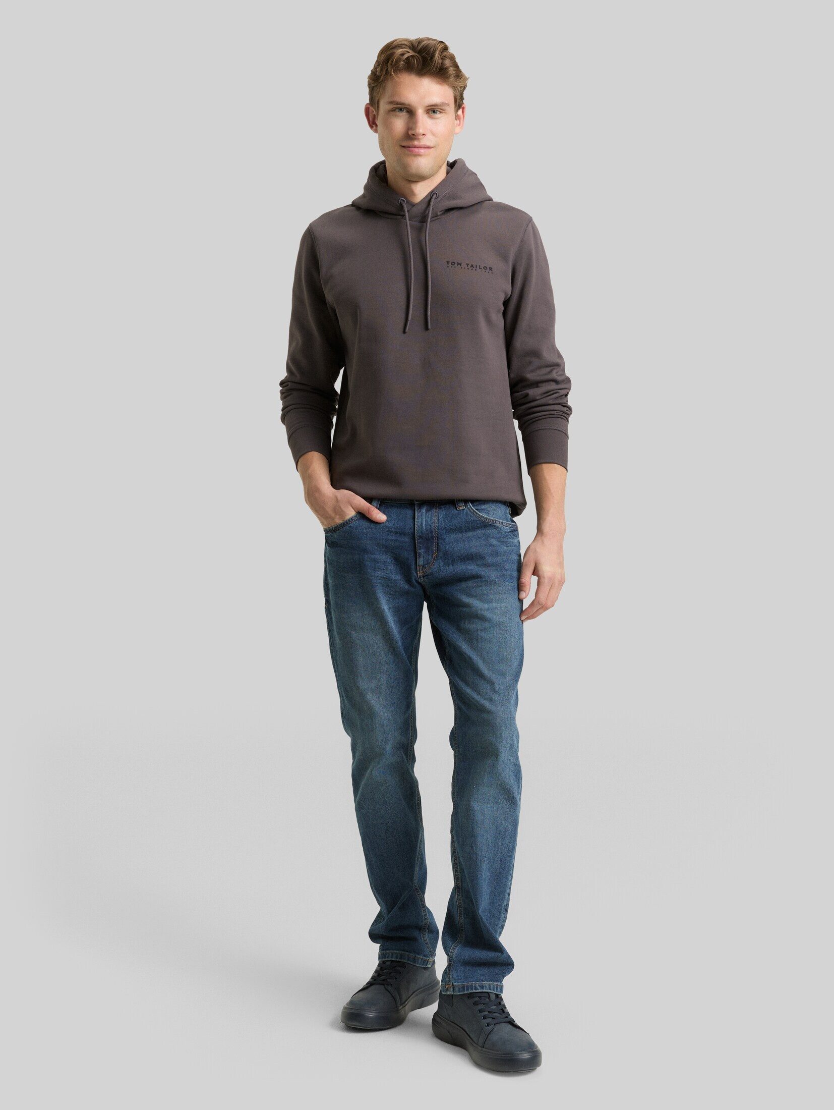 TOM TAILOR Sweatshirt Strick & Sweatshirts Hoodie Sweatshirt mit Logo-Print