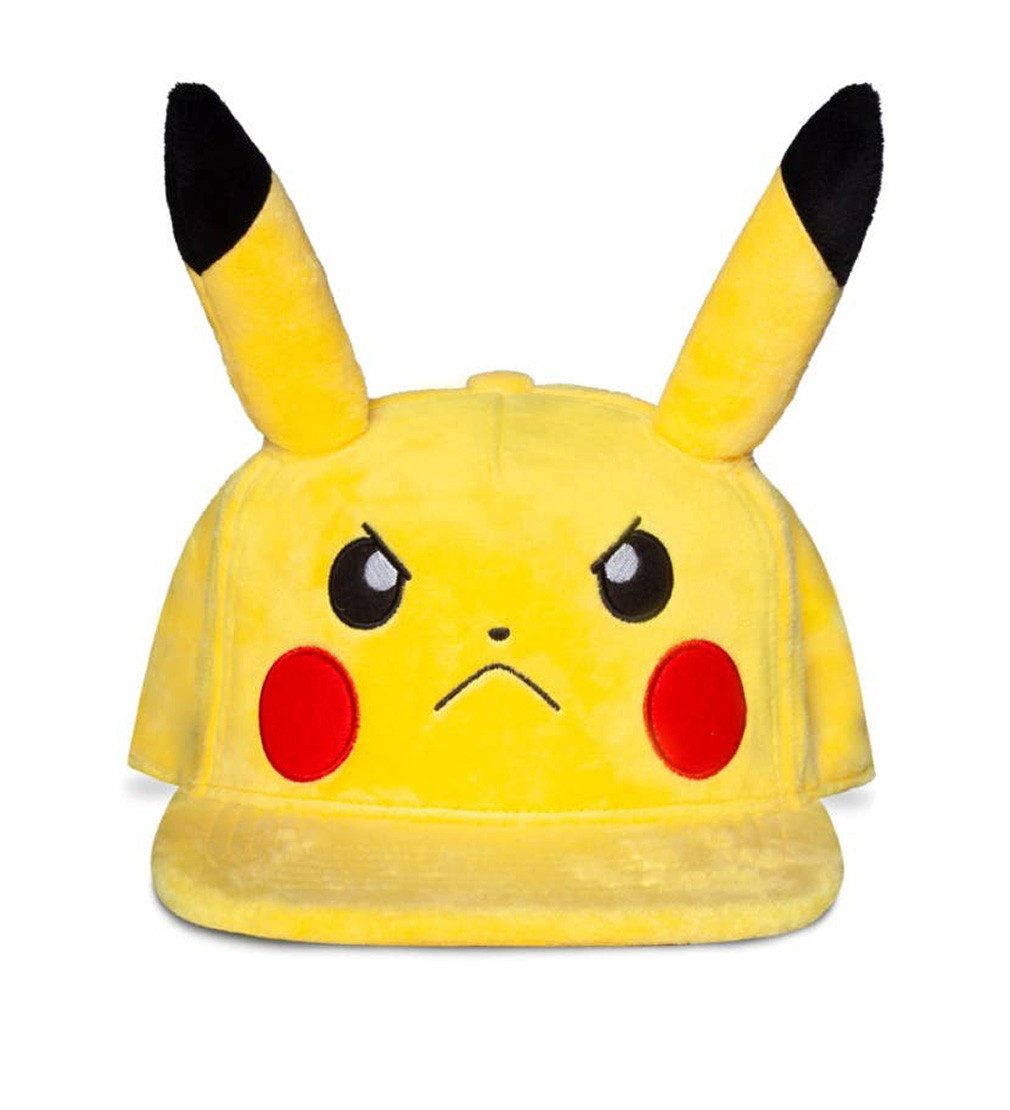 POKÉMON Baseball Cap Mad Pikachu Plush Face
