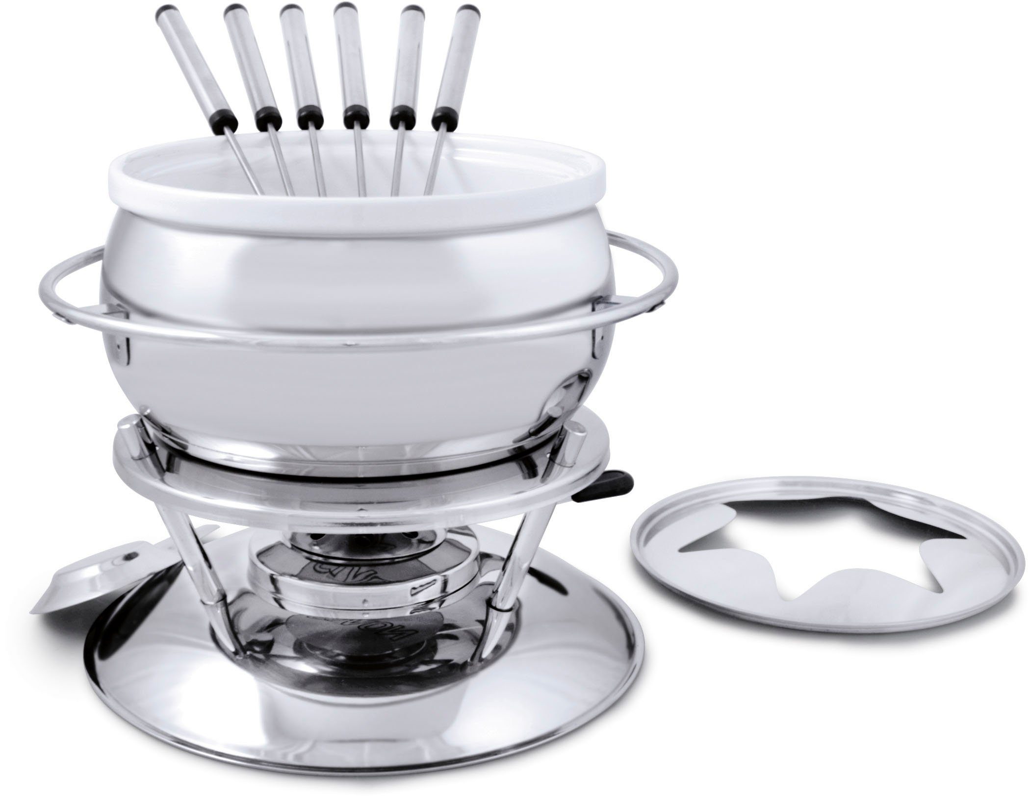 SWISSMAR Fondue Züri, 2,2 l, 11-teilig, inkl. 6 Fonduegabeln