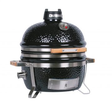 MONOLITH Keramikgrill Monolith Keramikgrill ICON Black Tischgrill Schwarz Ø 33 cm