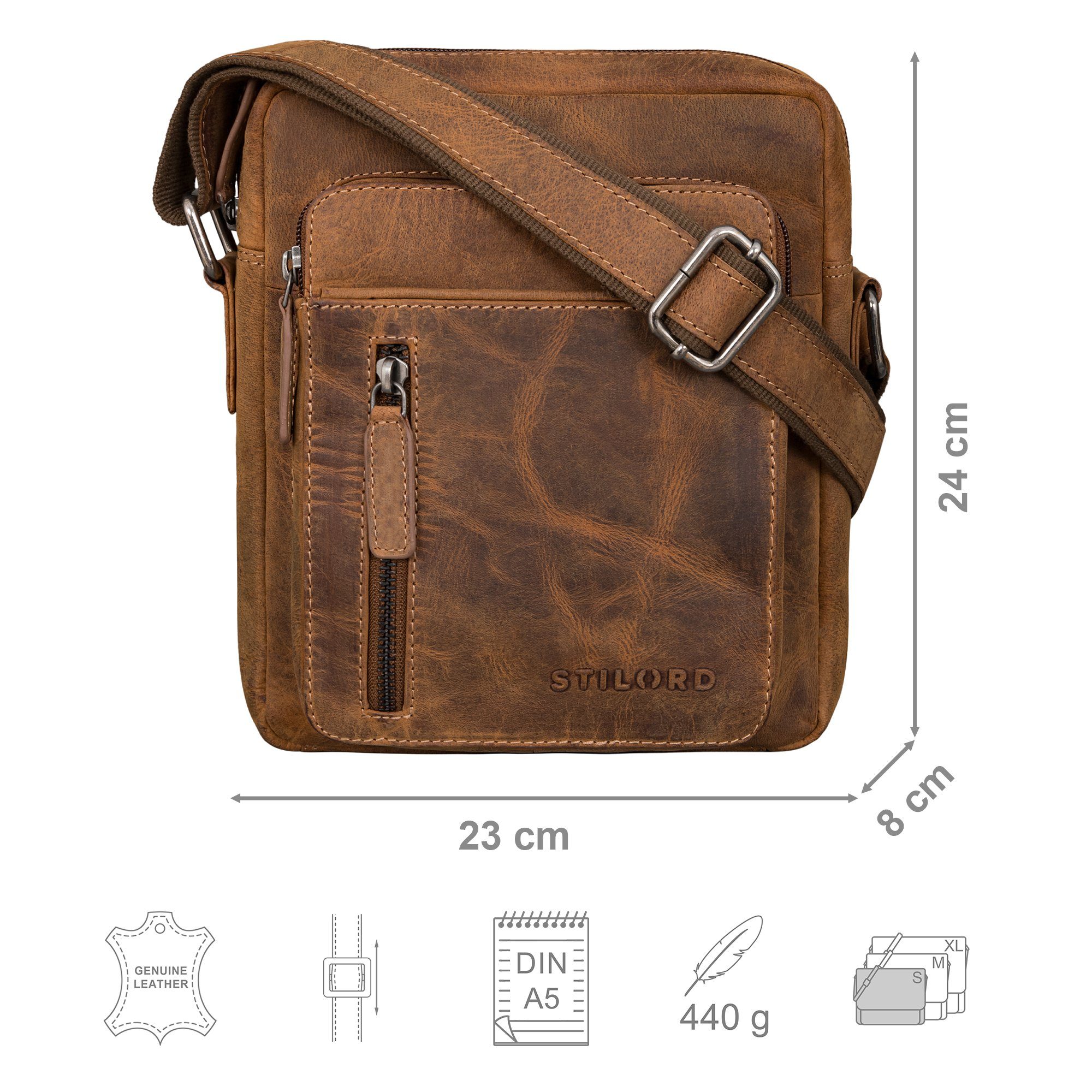 STILORD Handtasche "Dain" Schultertasche Herren Leder günstig online kaufen