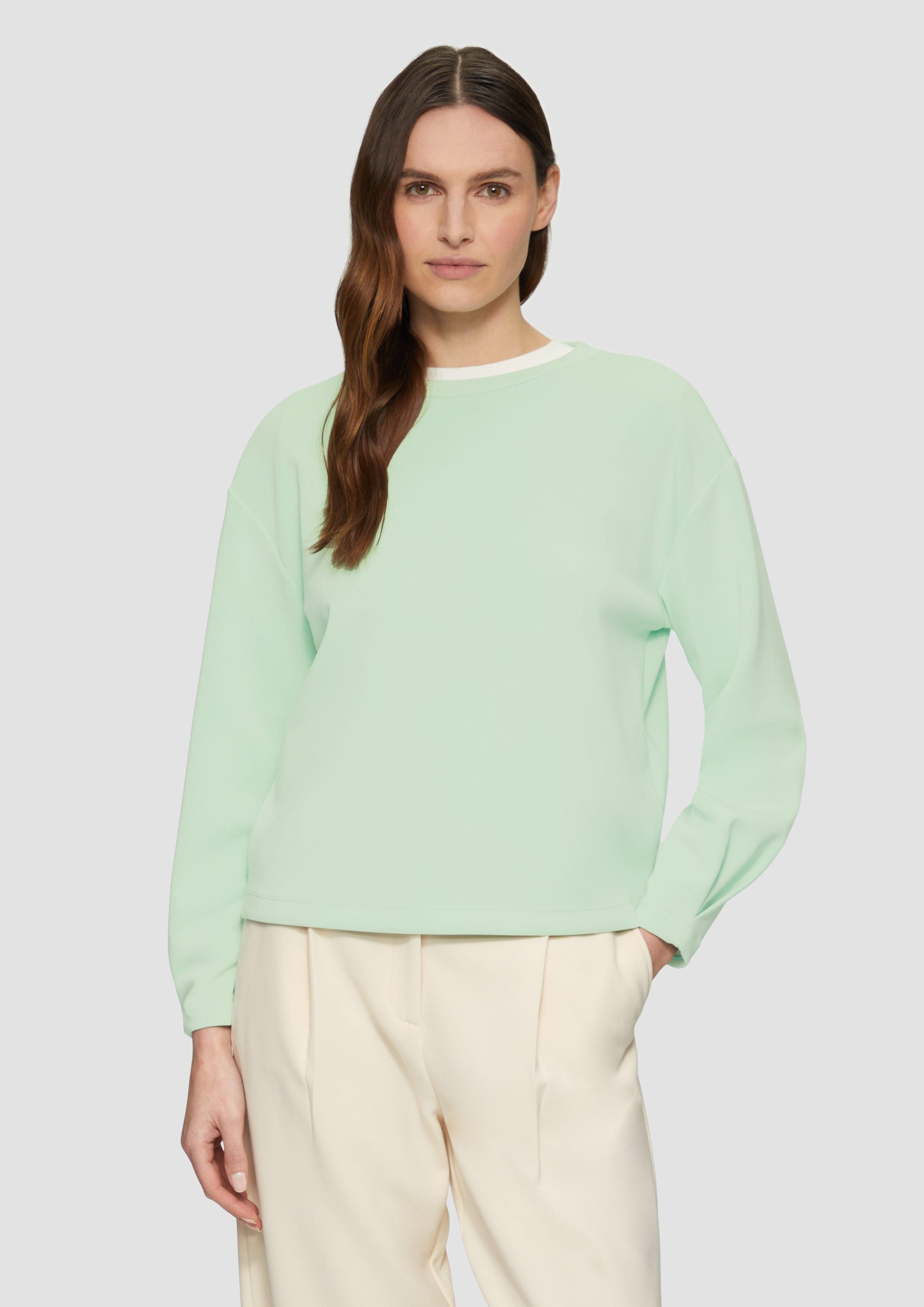 Sweatshirt Scuba-Sweatshirt aus Modalmix mit Faltendetail