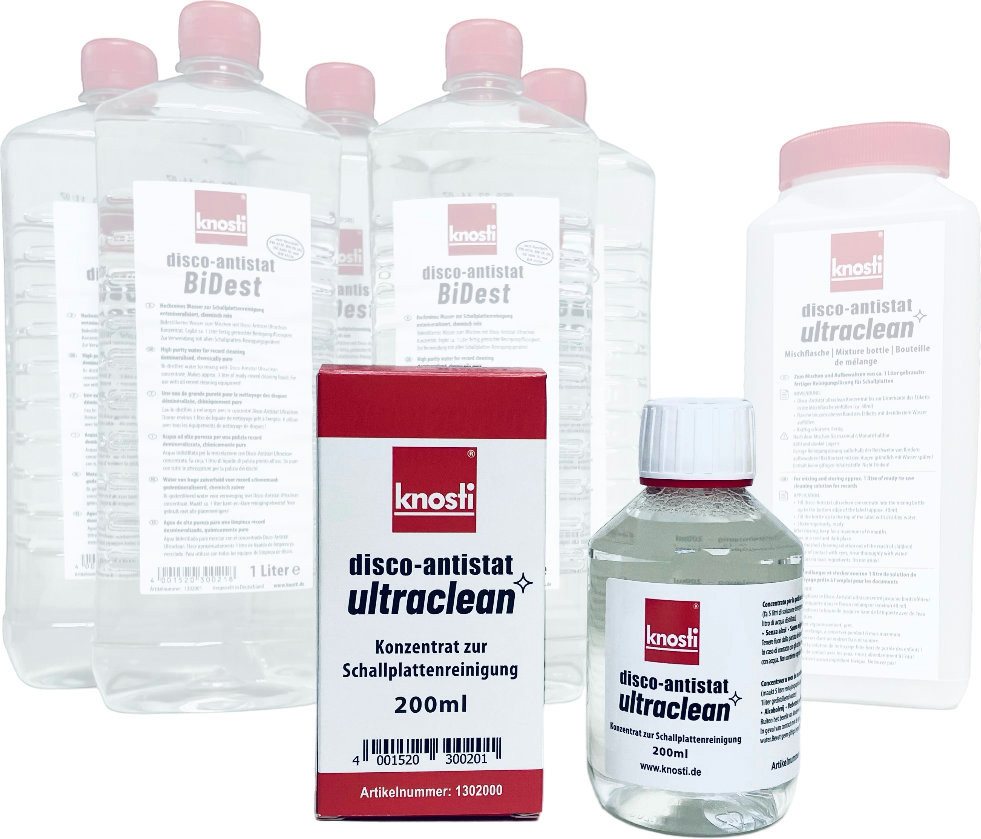 Thumbnail - Knosti Plattenspieler-Reinigungs-Set Disco-Antista Ultraclean 200ml Vinyl alkoholfrei Reinigung Konzentrat, Konzentrat z...