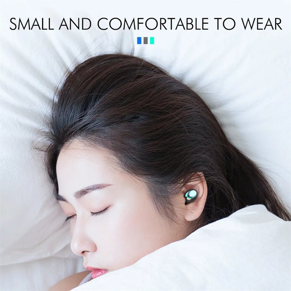 Kopfhörer,Kopfhörer Stereo, (Noise Ciskotu 5.0 TWS-Headsets Bluetooth Touch Immersives wireless Kabellos Bluetooth Cancelling In-Ear-Kopfhörer Rauschunterdrückung, Kopfhörer) Schwarz Aktive In-Ear-Kopfhörer