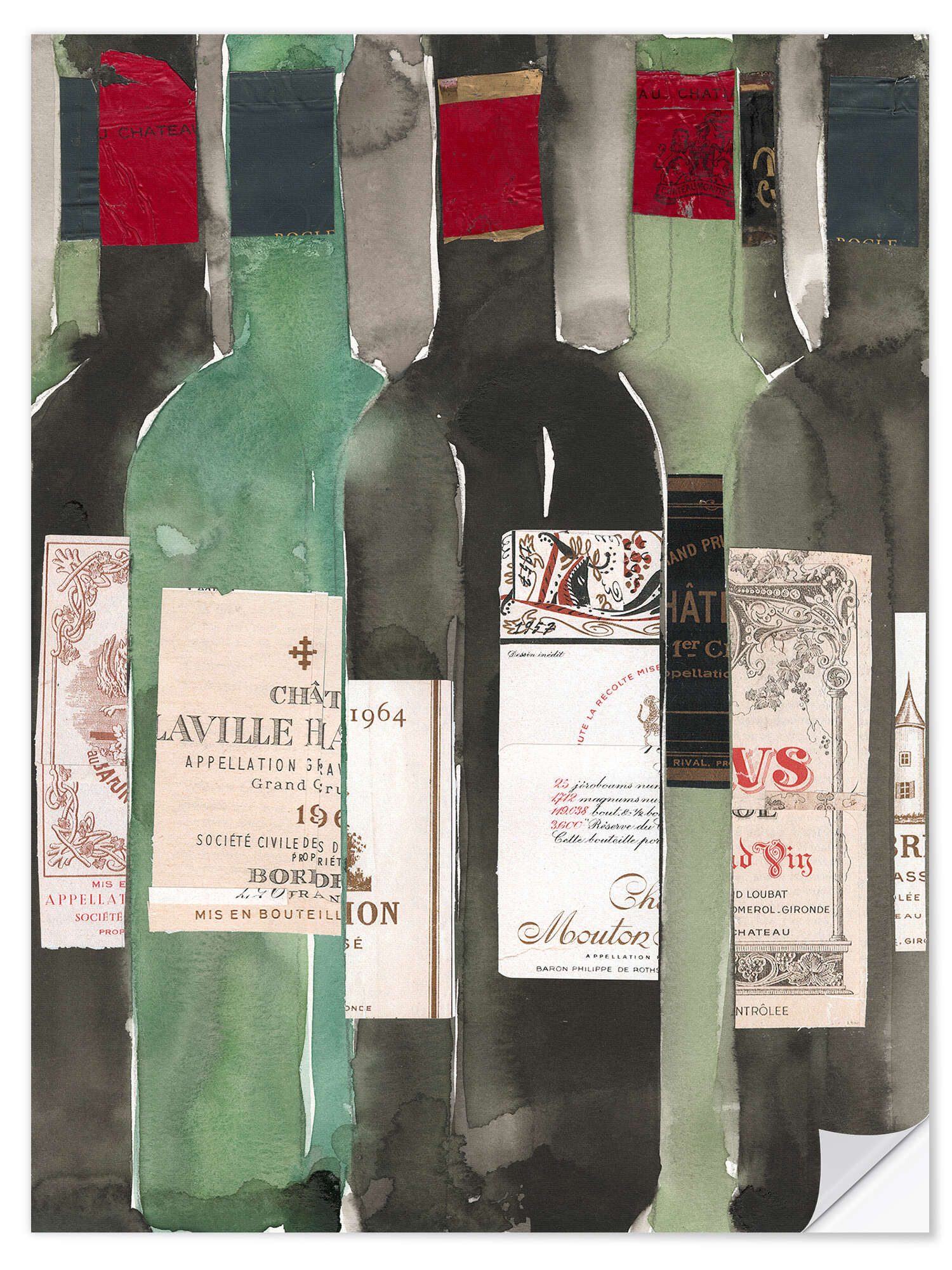 Posterlounge Wandfolie Samuel Dixon, Private Weinsammlung IV, Wohnzimmer Rustikal Malerei