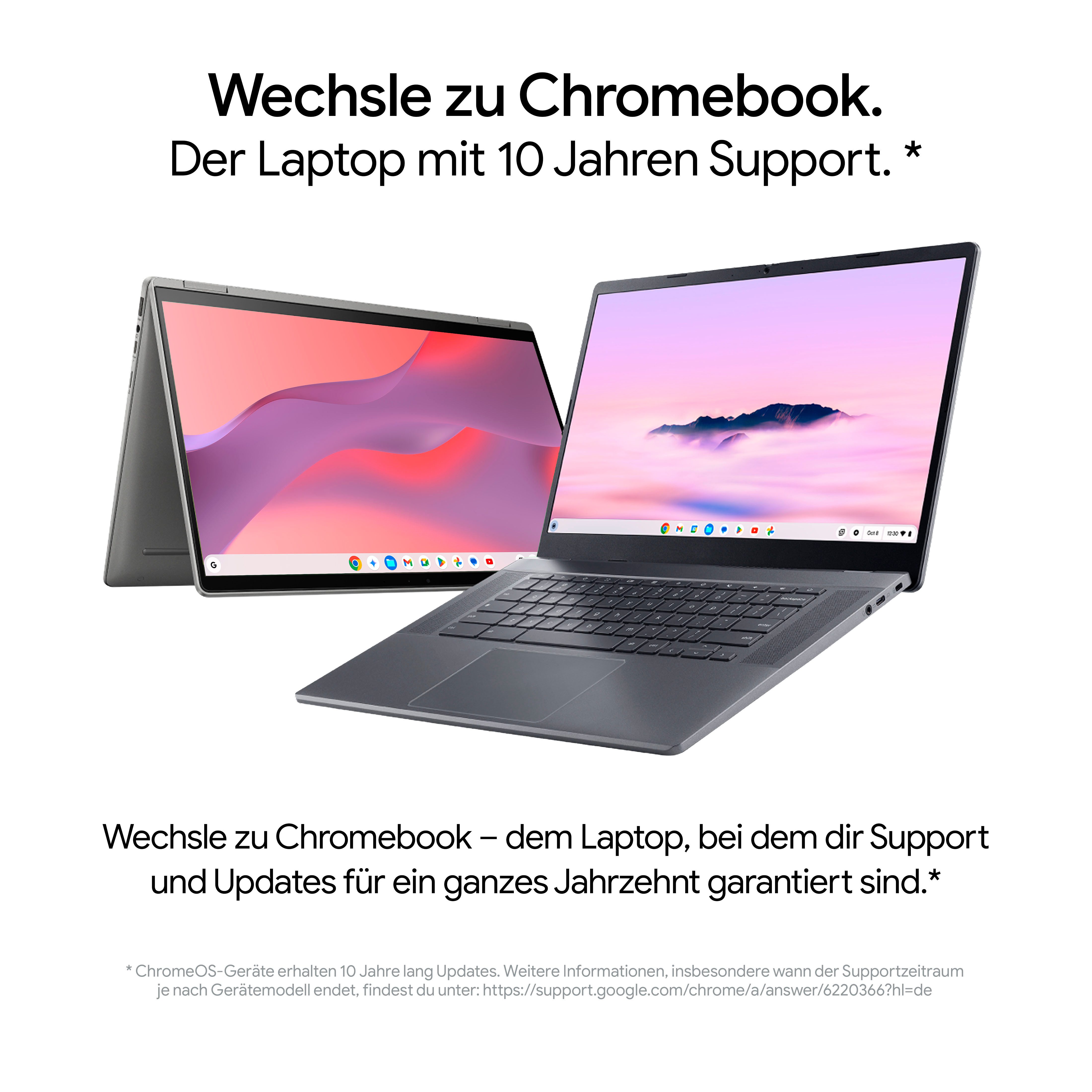 HP 14a-ne1210ng Chromebook (35,6 cm/14 Zoll, Intel Celeron N450, UHD Graphics, 64 GB SSD)