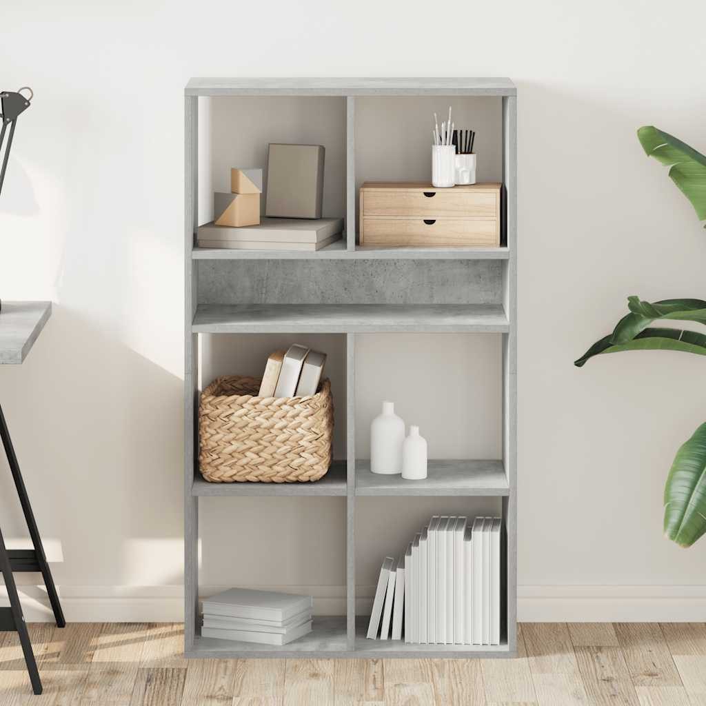 vidaXL Bücherregal Bücherregal Betongrau 66x31x112 cm Holzwerkstoff, 1-tlg.