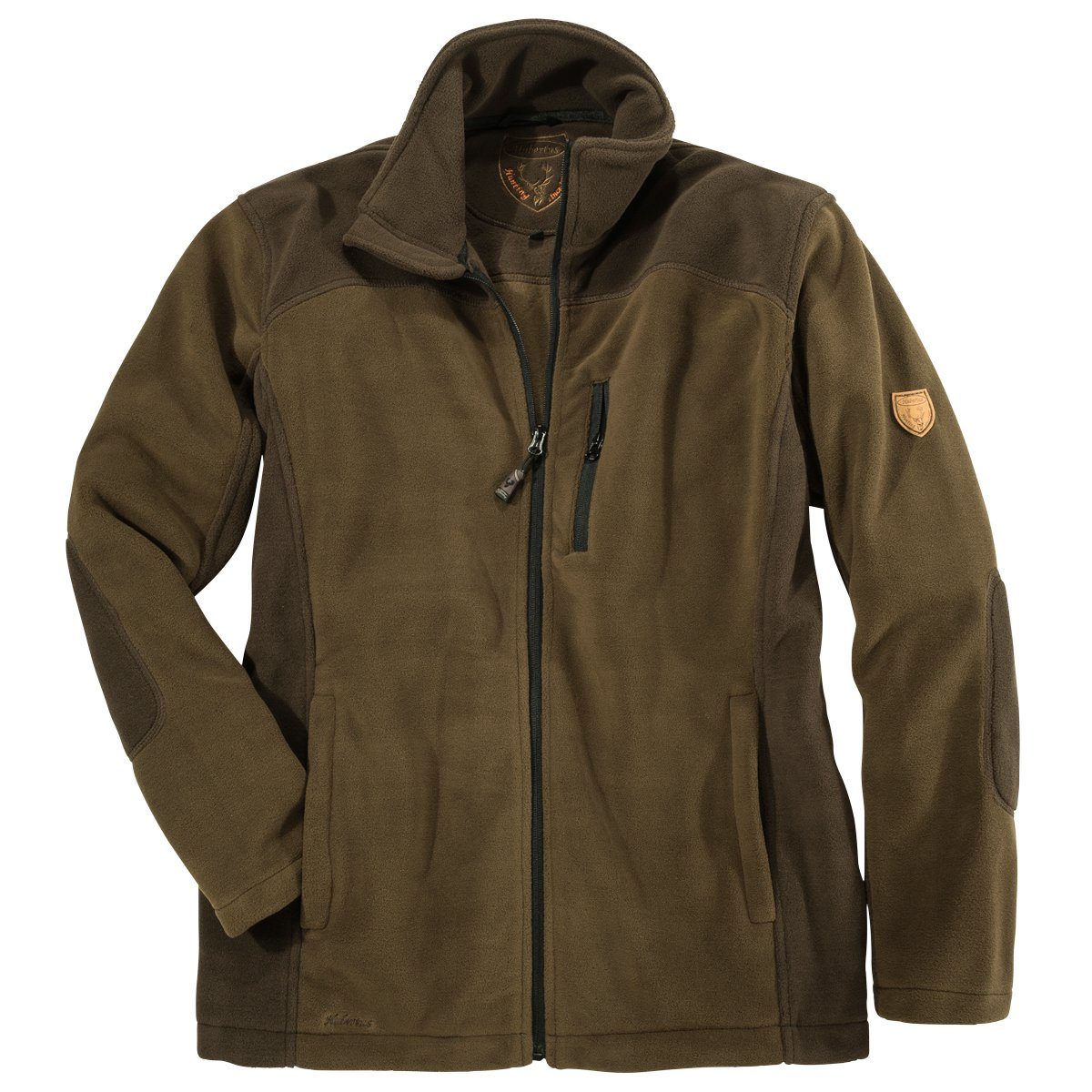 Hubertus Fleecejacke Hubertus Fleecejacke Übergröße hell-/dunkelbraun günstig online kaufen