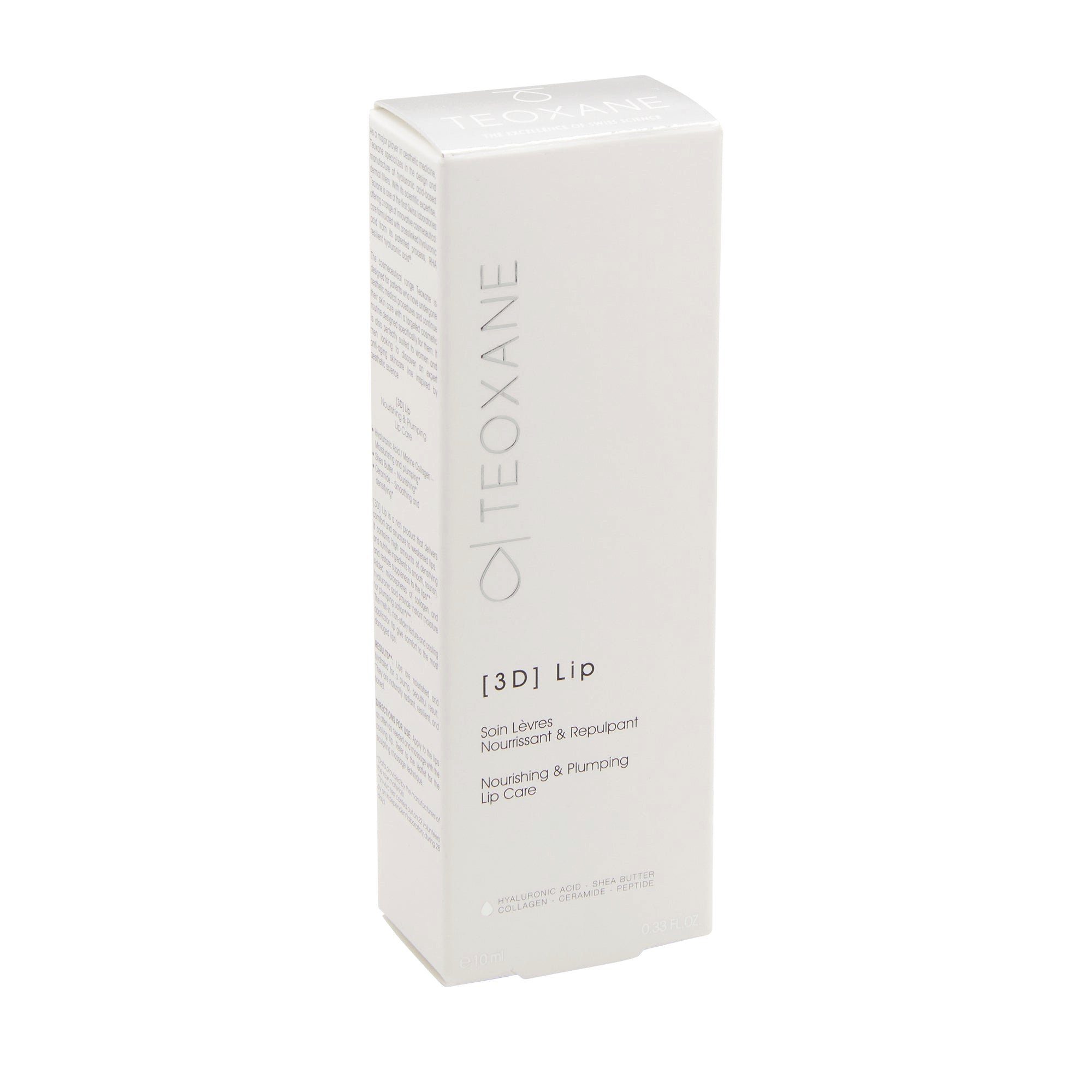 Teoxane Lippencreme TEOXANE [3D] Lip, Lippenpflege mit Hyaluronsäure & Sheabutter, Lässt es die Lippen natürlich frisch aussehen