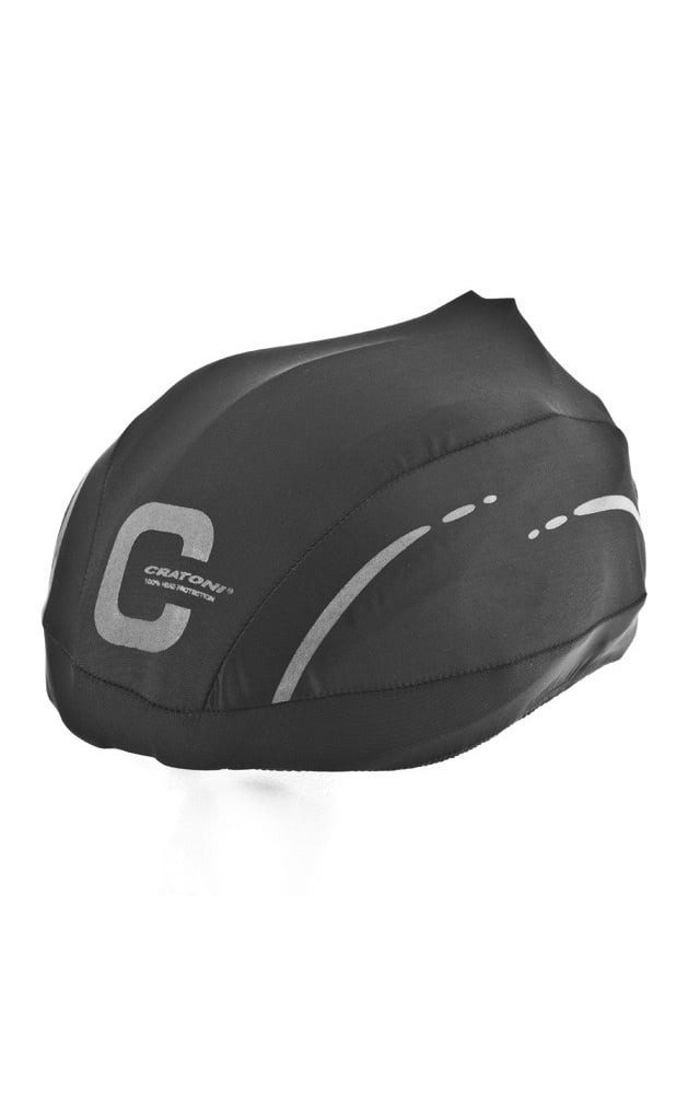 Cratoni Fahrradhelm Regenschutz (Raincover) für Fahrradhelme schwarz matt