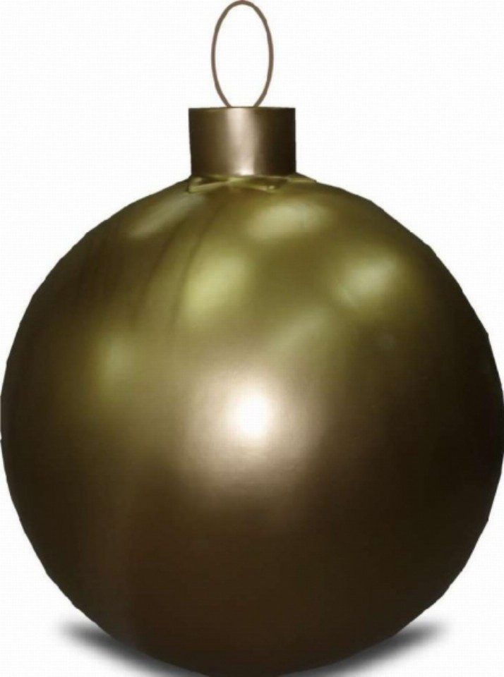 Walt-Deko Dekofigur Weihnachtskugel ohne Struktur Gold 100cm hoch Dekorationsfigur -