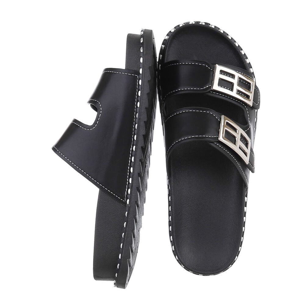 Ital-Design Damen Mules Freizeit Pantolette (86706479) Flach Pantoletten in günstig online kaufen