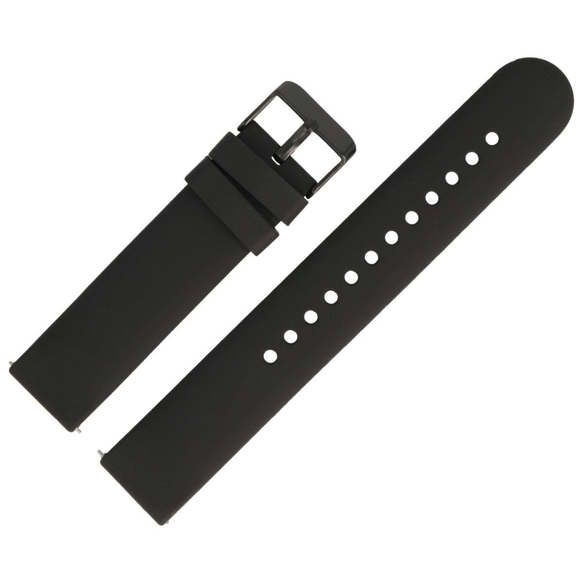 MARBURGER Uhrenarmband 22mm Silikon Fitness Smartwatch XL Extra Lang Schwarz