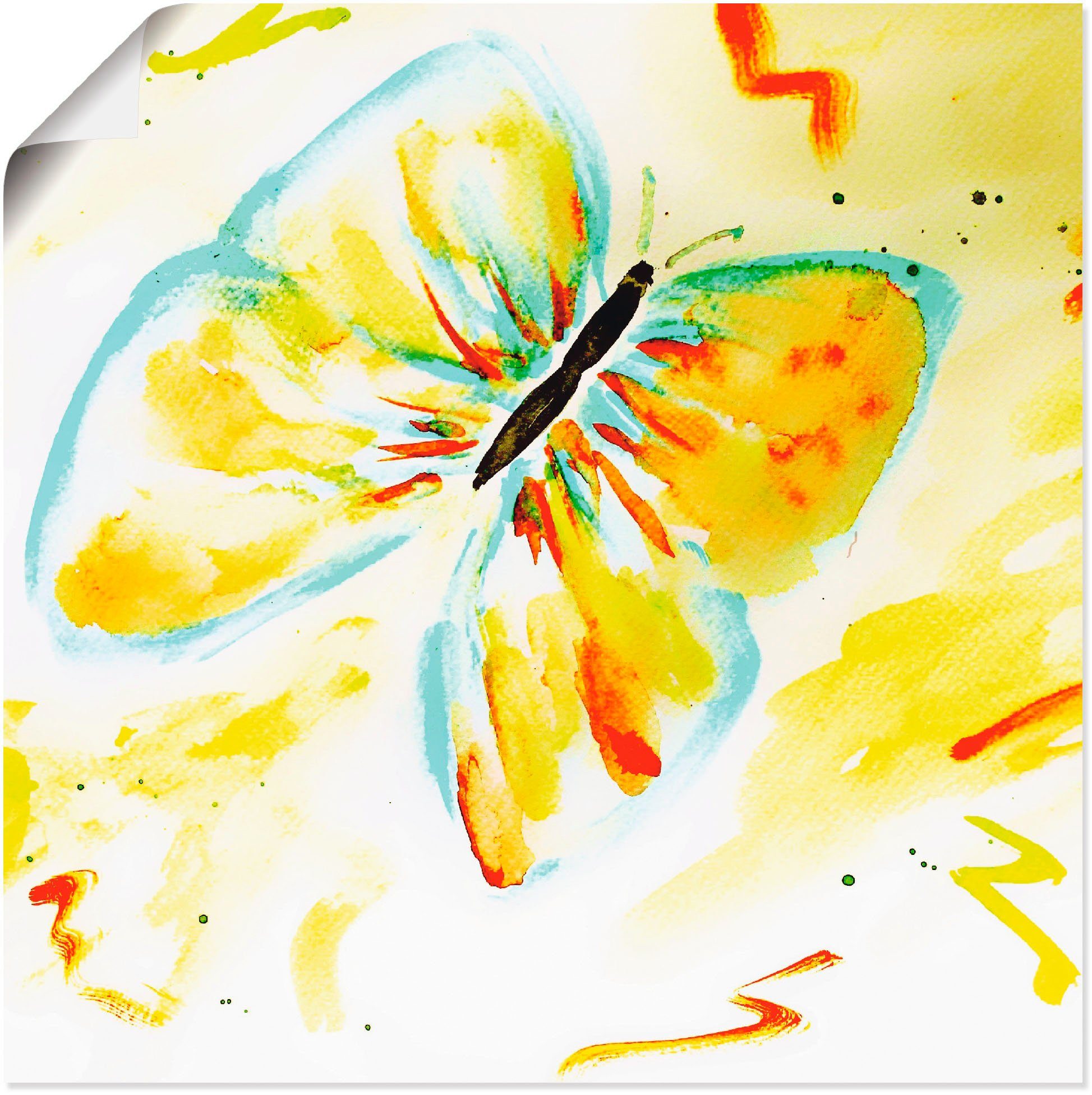 Artland Wandbild Schmetterling, Insekten (1 St), als Leinwandbild, Wandaufkleber oder Poster in versch. Größen