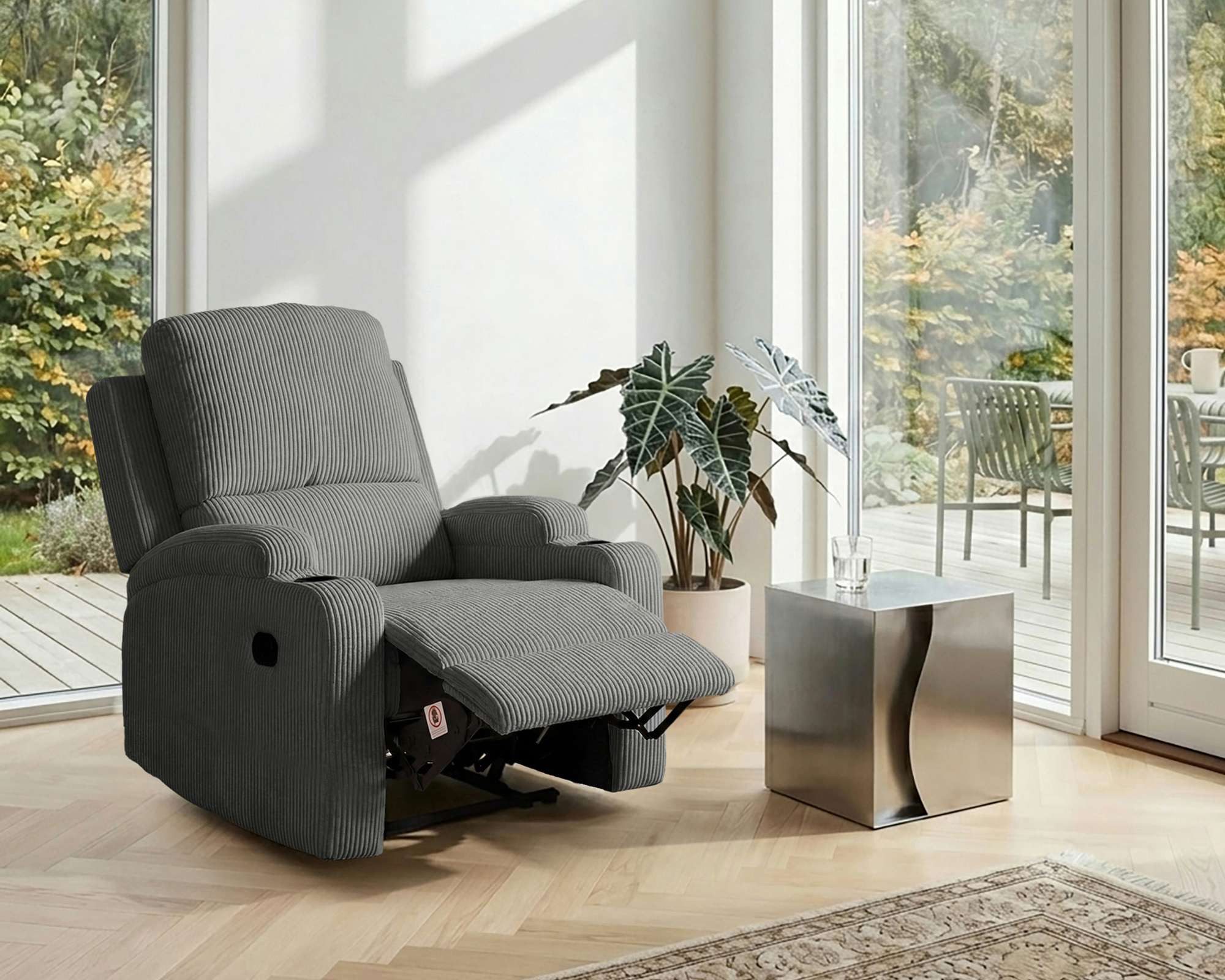 OTTO home Relaxsessel NAPORI Cord, Kinosessel, Multimedia-Sessel, TV-Sessel mit manueller u elektrischer Relaxfunktion u. Getränkehalter
