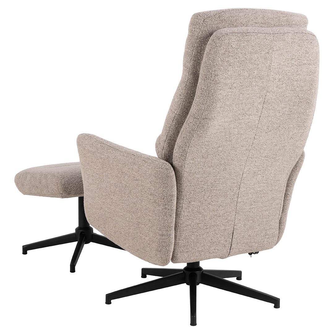 ACTONA GROUP Relaxsessel London Sessel Relaxsessel mit Fußhocker Bouclé Bei