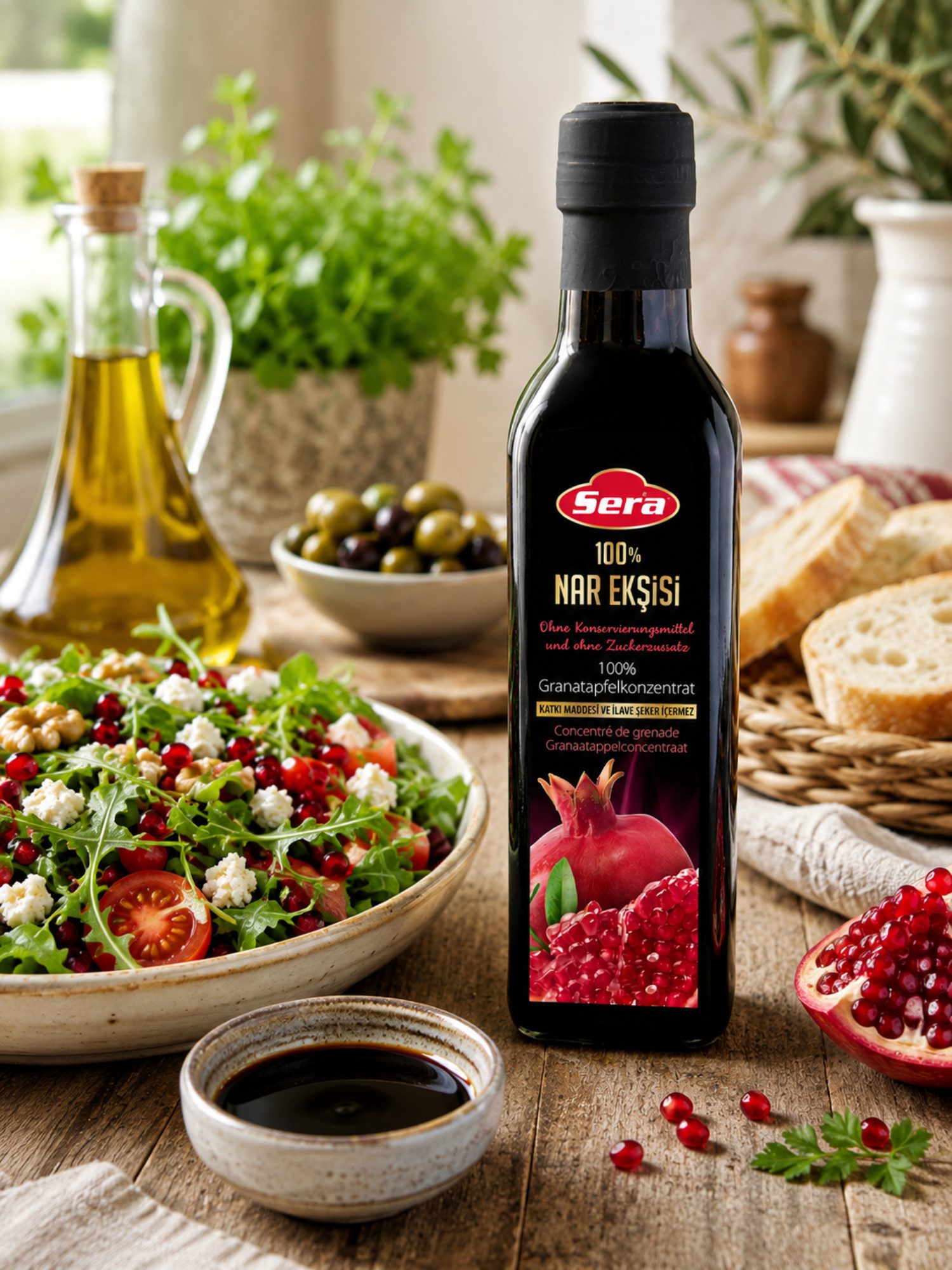SERA FOOD Saucen Granatapfelkonzentrat ohne Zuckerzusatz, 1 x 250 ml, 1 St., 100% Granatapfelkonzentrat 250ml ohne Zuckerzusatz