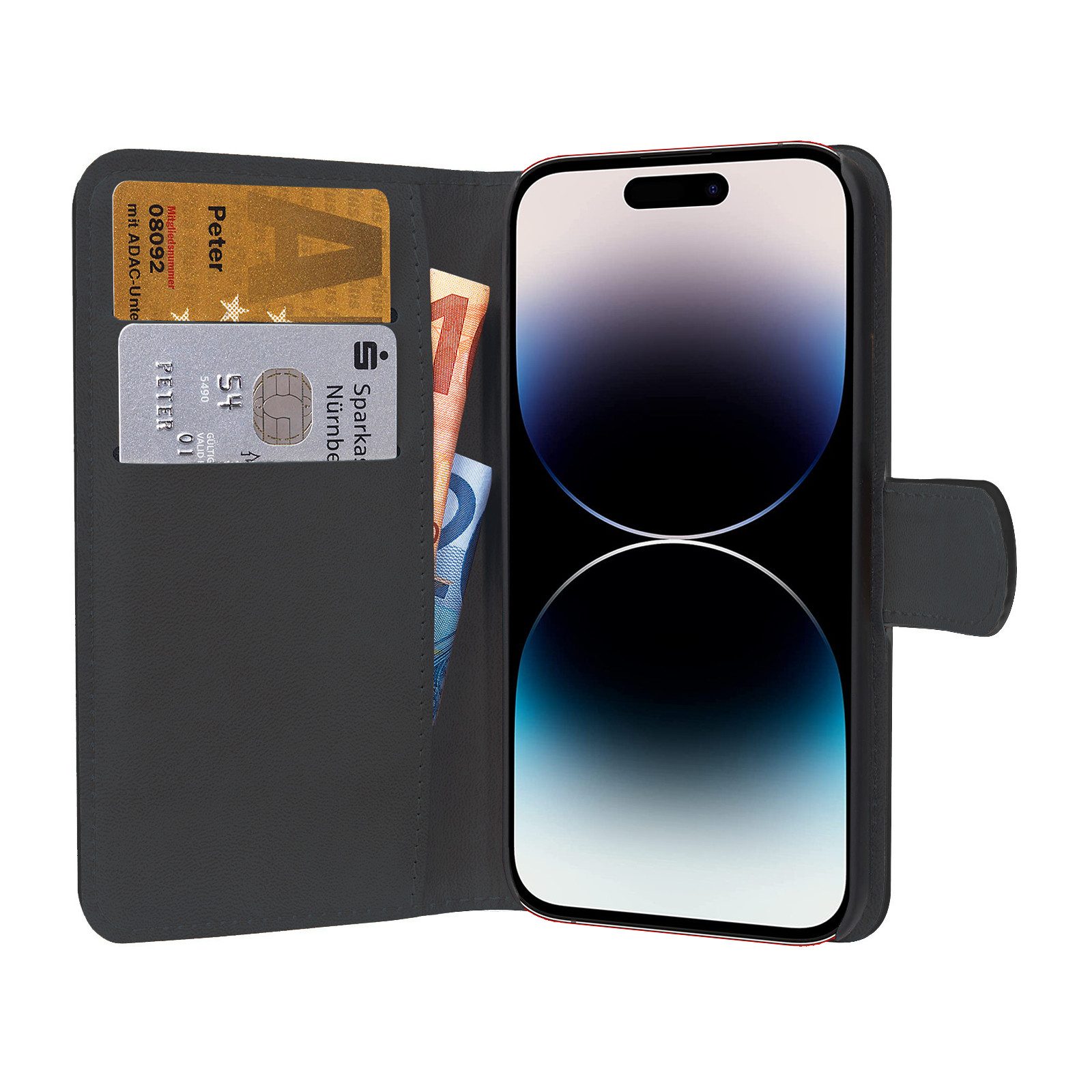 PEDEA Handyhülle Classic Bookstyle Klapphülle für Apple iPhone Serie