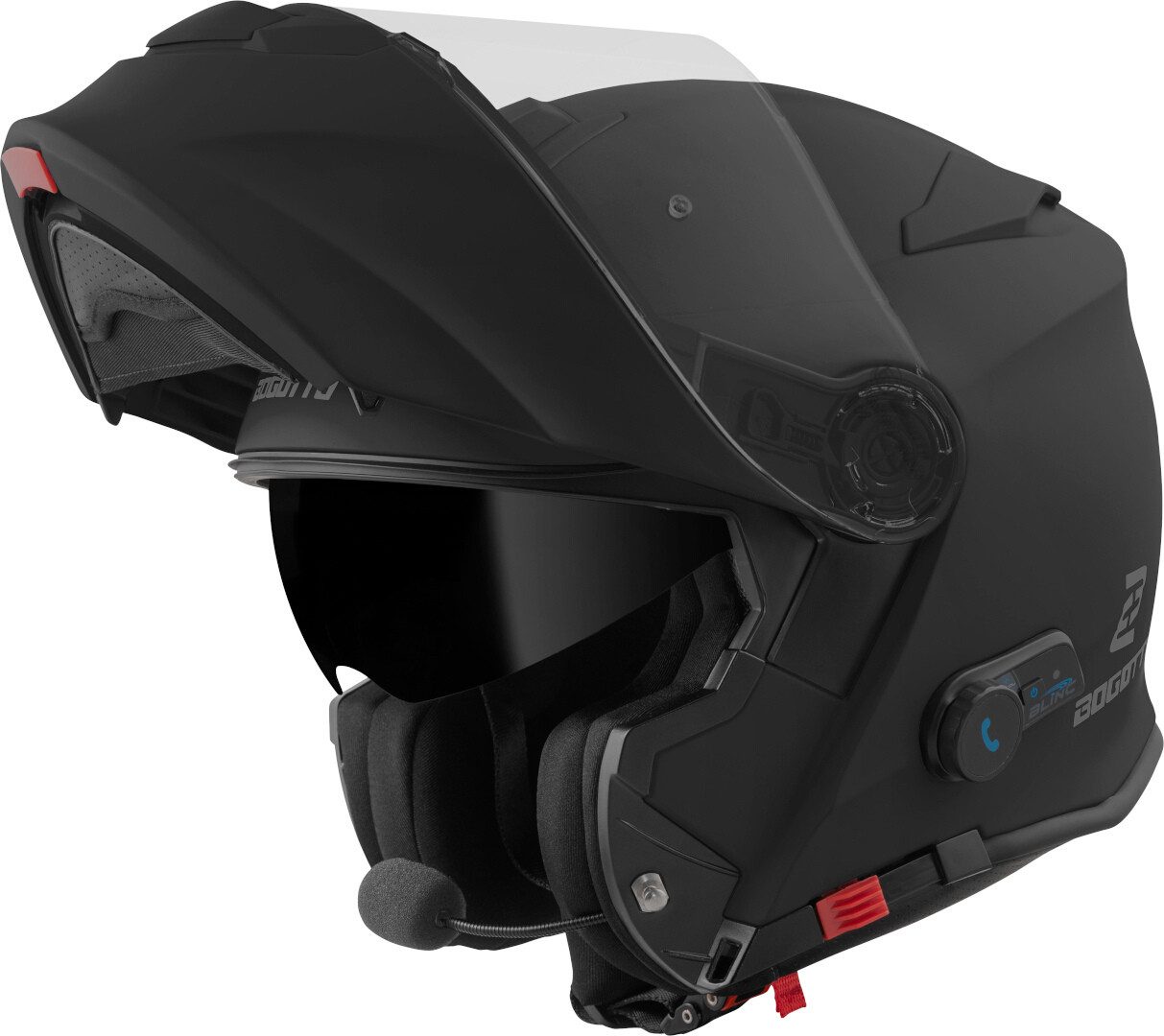 Bogotto Motorradhelm H271 BT Bluetooth Klapphelm, Integriertes Kommunikationssystem,geeignet Für Brillenträger,vorb