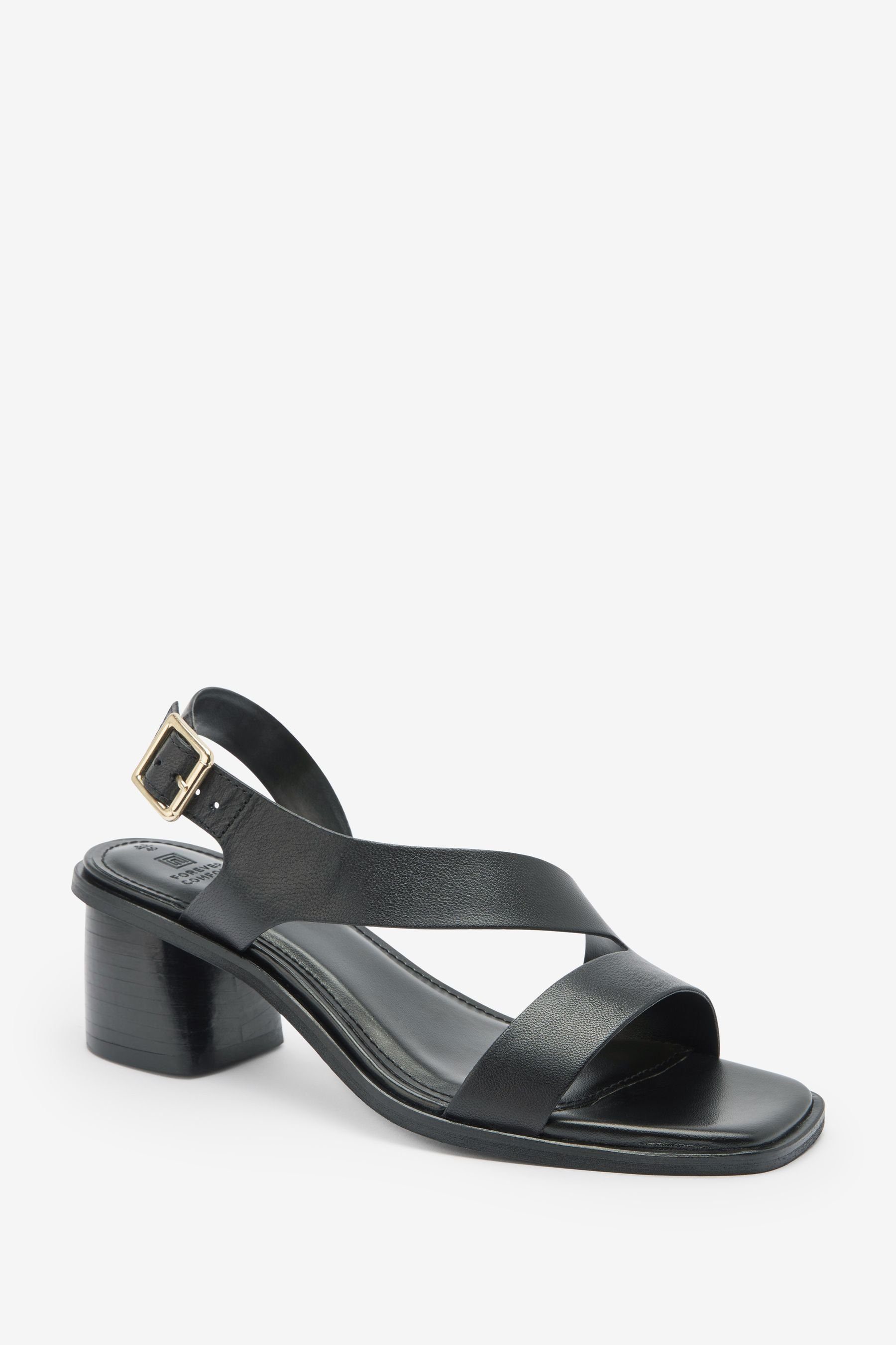 Next Forever Comfort® Asymmetrische Black Sandalette (1-tlg) Ledersandaletten