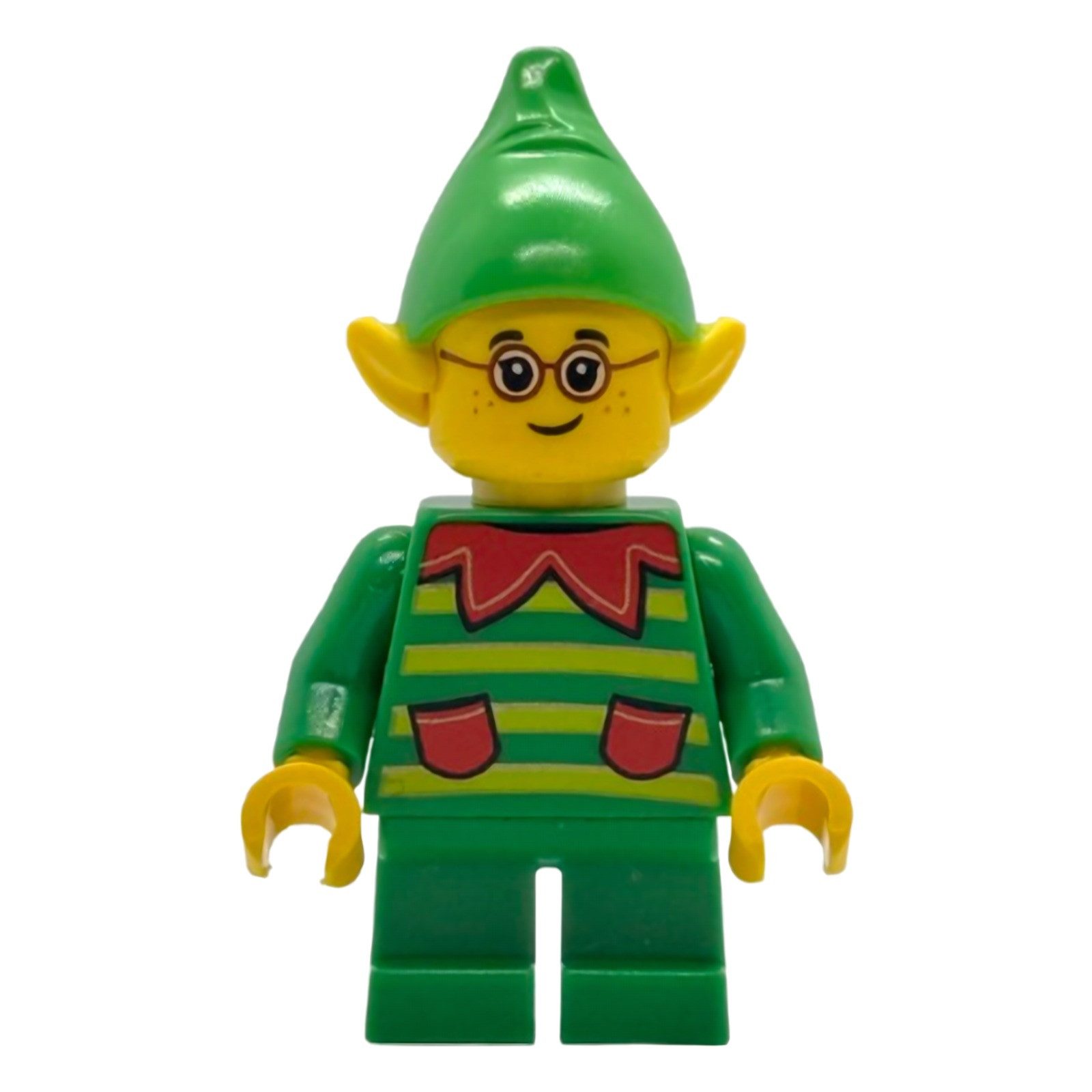 LEGO® LEGO Minifigur Elf - Green Sweater with Lime Stripes (hol399) – neu Spielbausteine