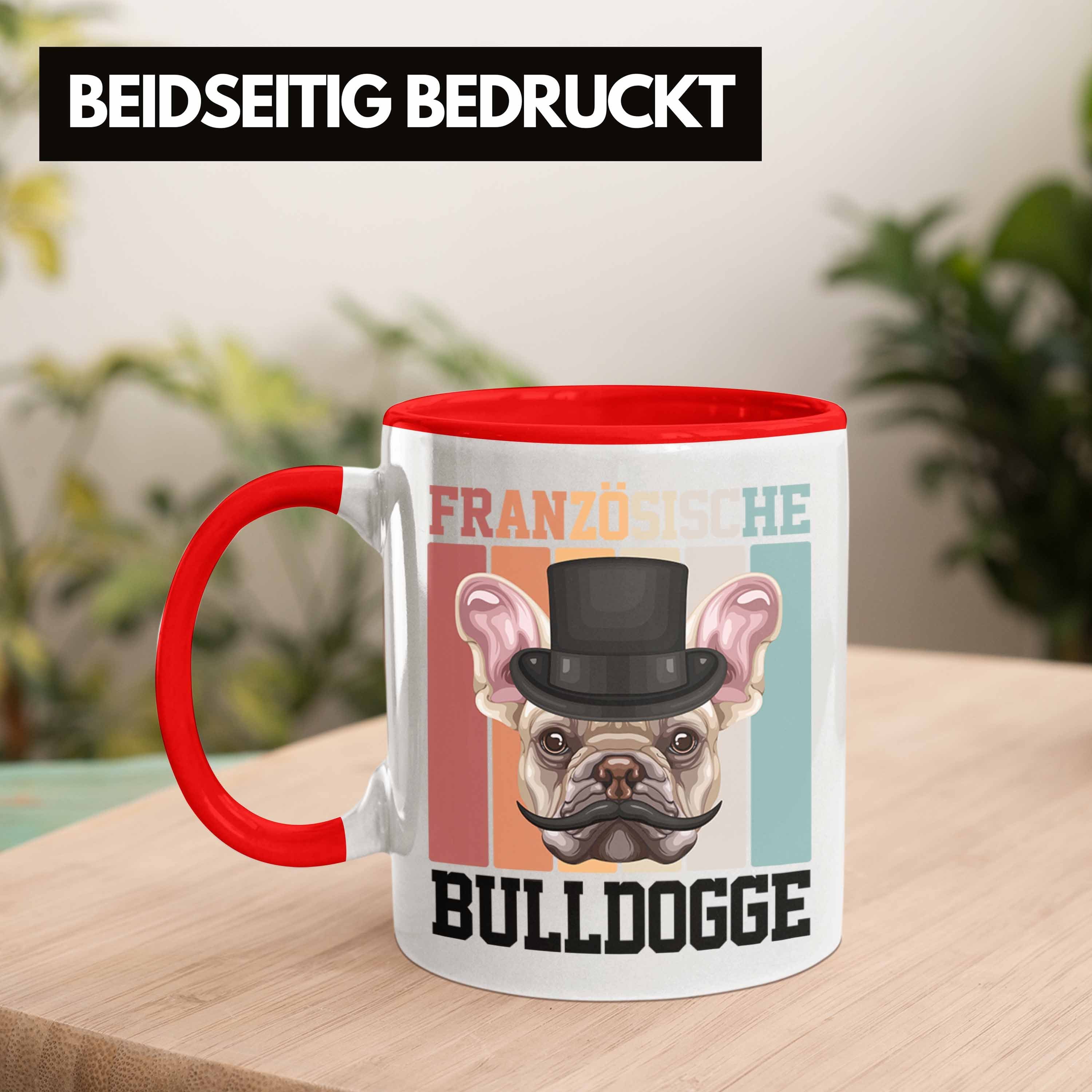 Trendation Tasse Lustiger Französische Spruch Besitzer Bulldogge Tasse Geschen Geschenk Rot