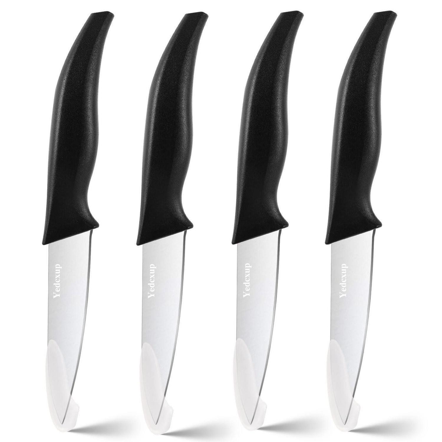 LuxusKollektion Gemüsemesser Gemüse-/Obstmesser-Set 4tlg 10cm Klinge schwarz