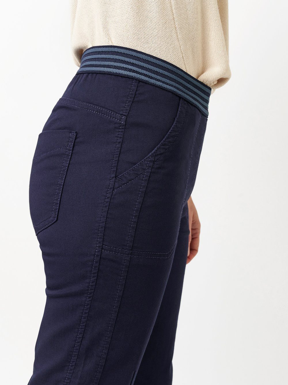 TONI 3/4-Hose Sue mit gestreiftem Bund