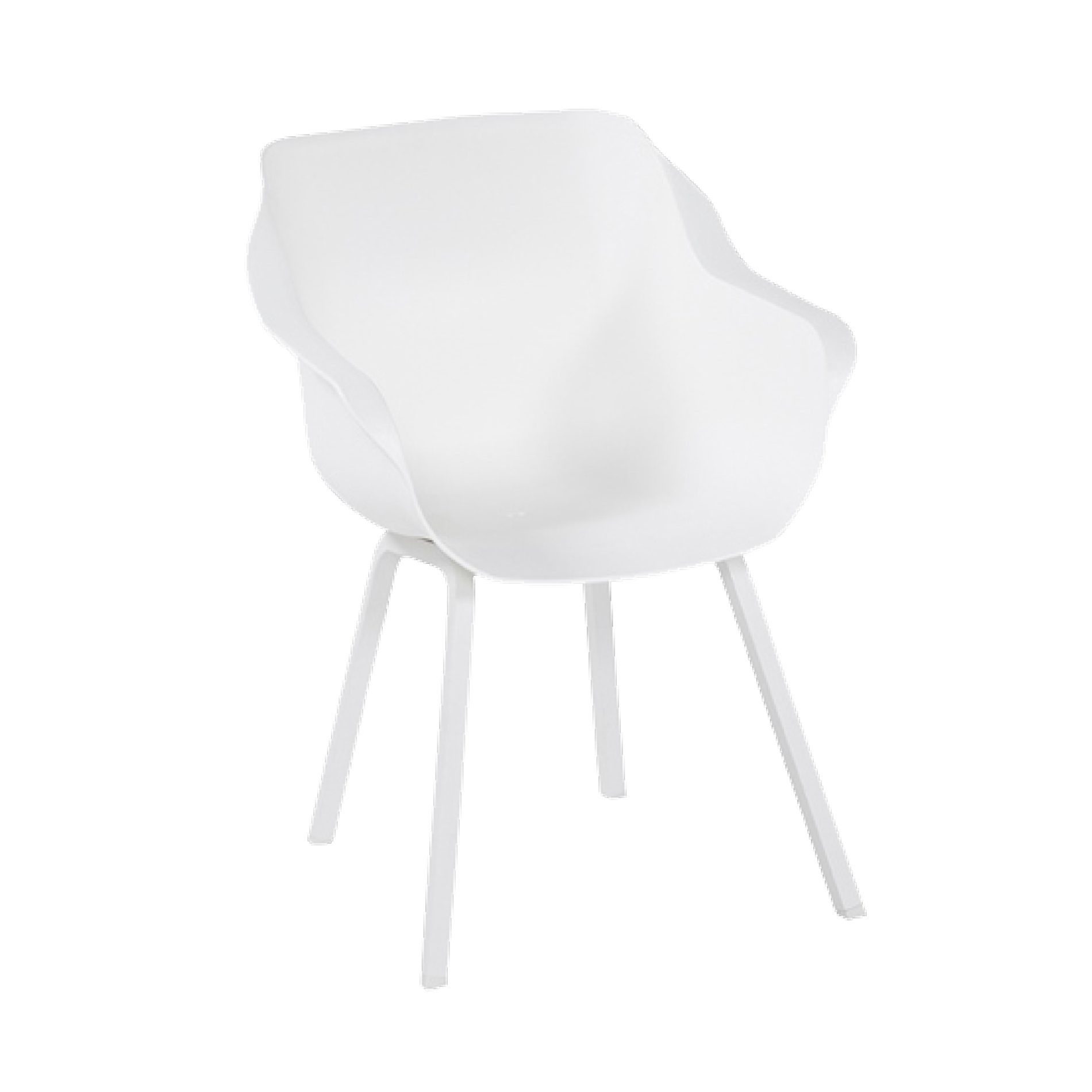 Hartman Gartenstuhl Sophie Element (1 Stück), Gartensessel, ergonomische Sitzschale aus Kunststoff, Aluminiumgestell