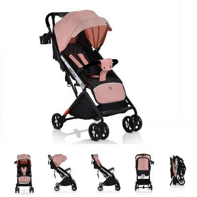 Moni Kinder-Buggy Kinderwagen Buggy Genua, Moskitonetz, faltbar, Getränkehalter, 5-Punkt-Gurt