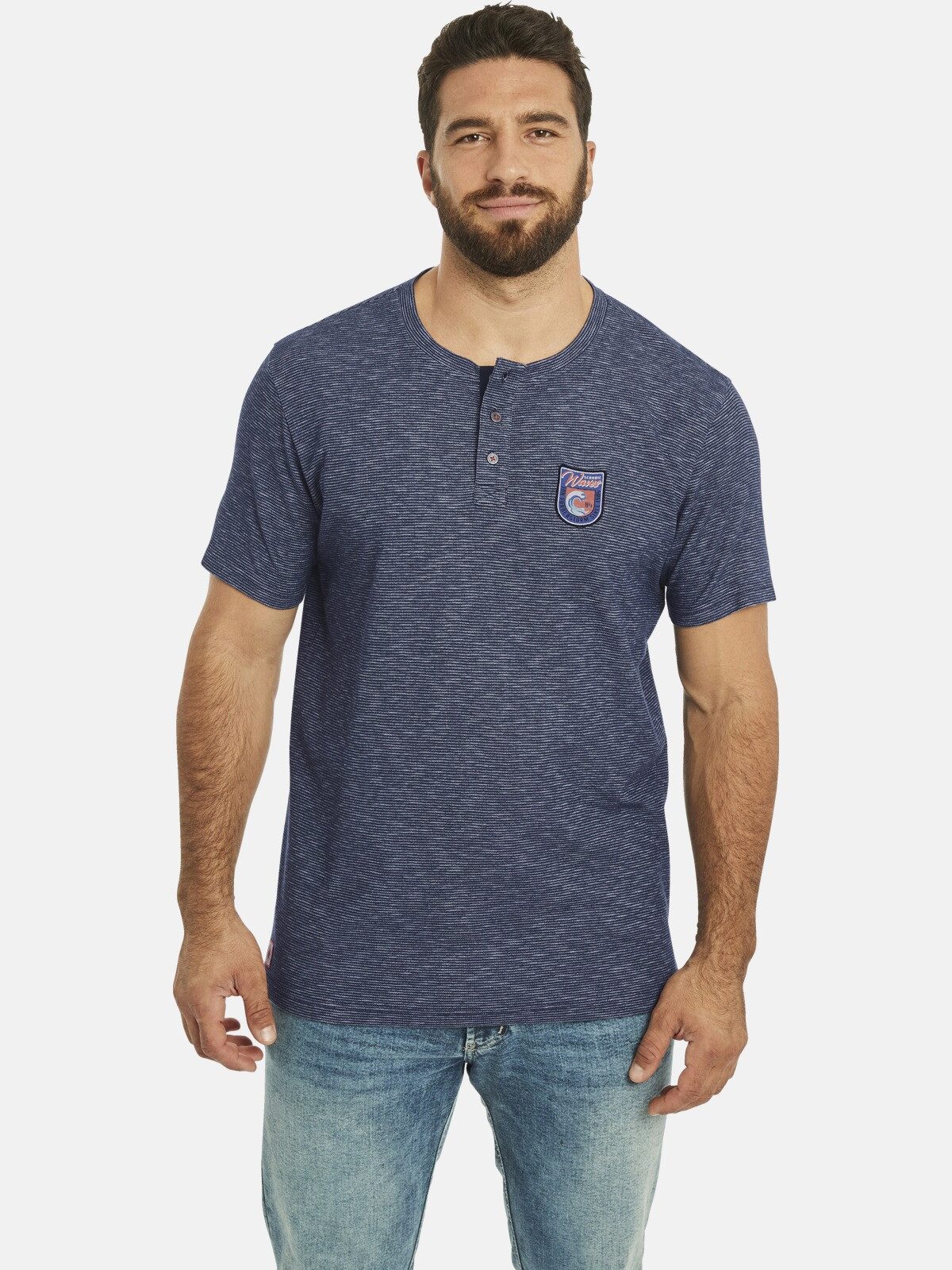 Jan Vanderstorm T-Shirt BENKT aus meliertem günstig online kaufen