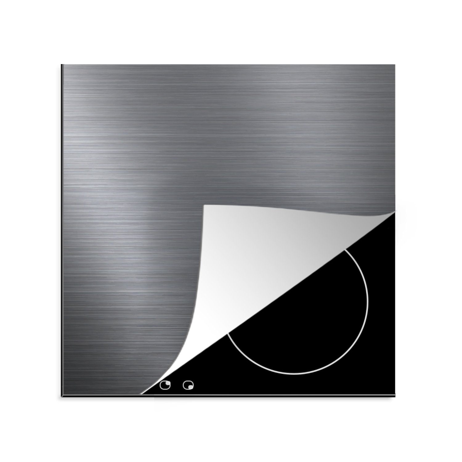 MuchoWow Herdblende-/Abdeckplatte Ein Bild von Eisen als Hintergrund, Vinyl, (1 tlg), 78x78 cm, Ceranfeldabdeckung, Arbeitsplatte für küche