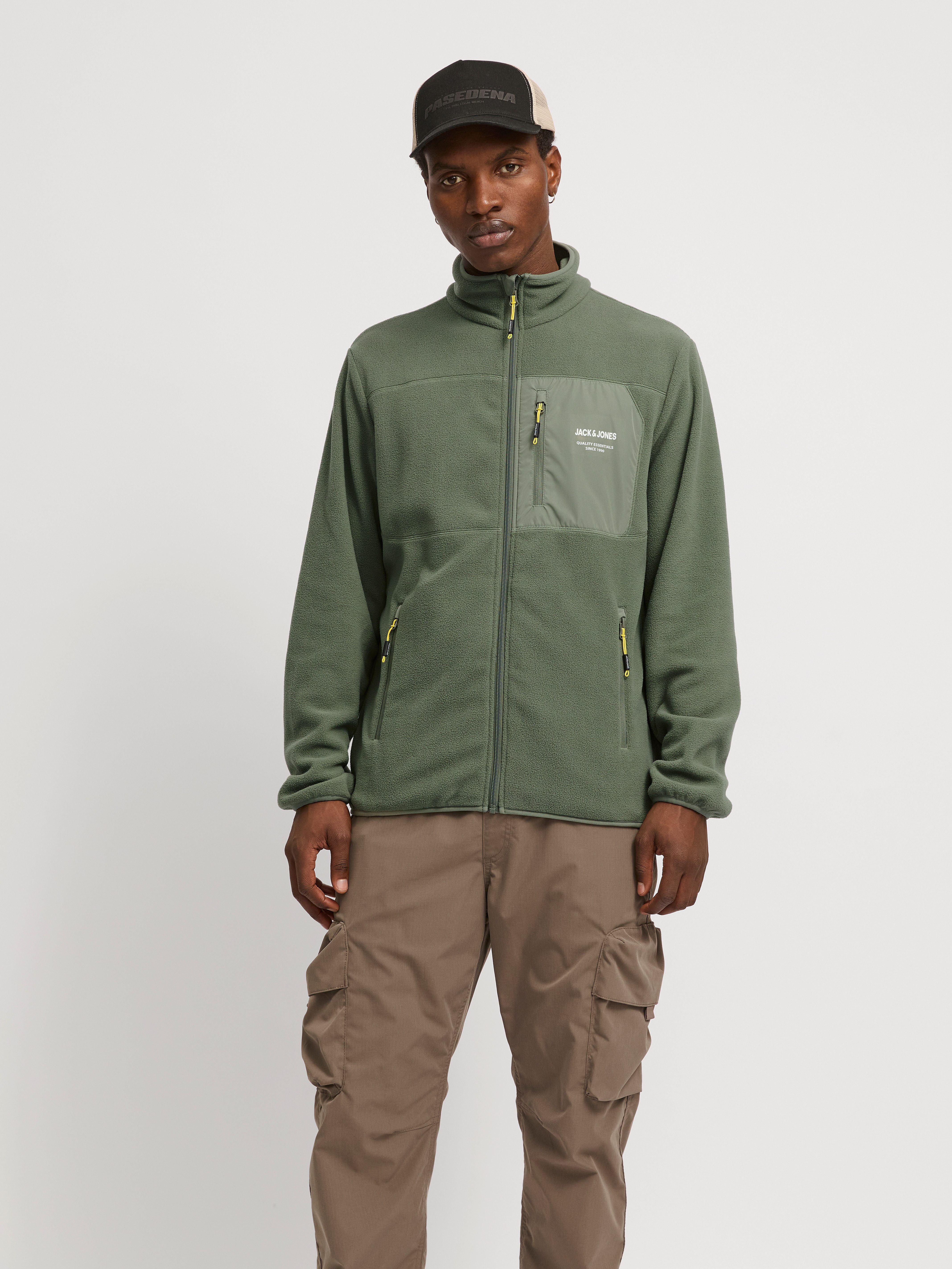 Jack & Jones Outdoorjacke JJTHEO – Fleecejacke mit Stehkragen und Logoprint günstig online kaufen