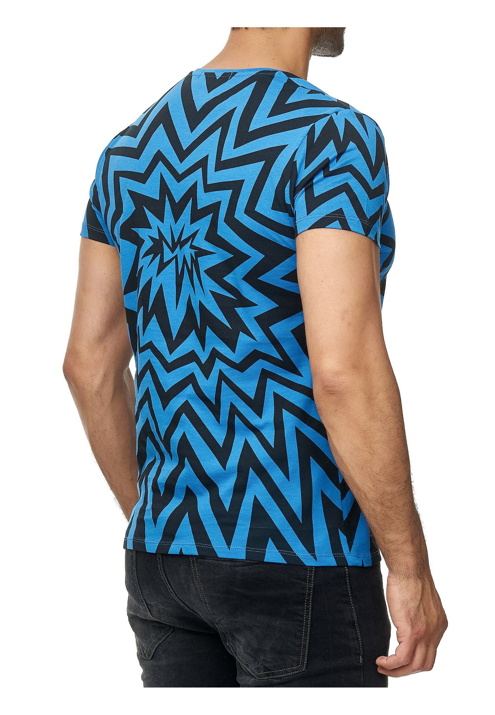 Splash-Print auffälligem Prairie T-Shirt blau RedBridge mit Grand