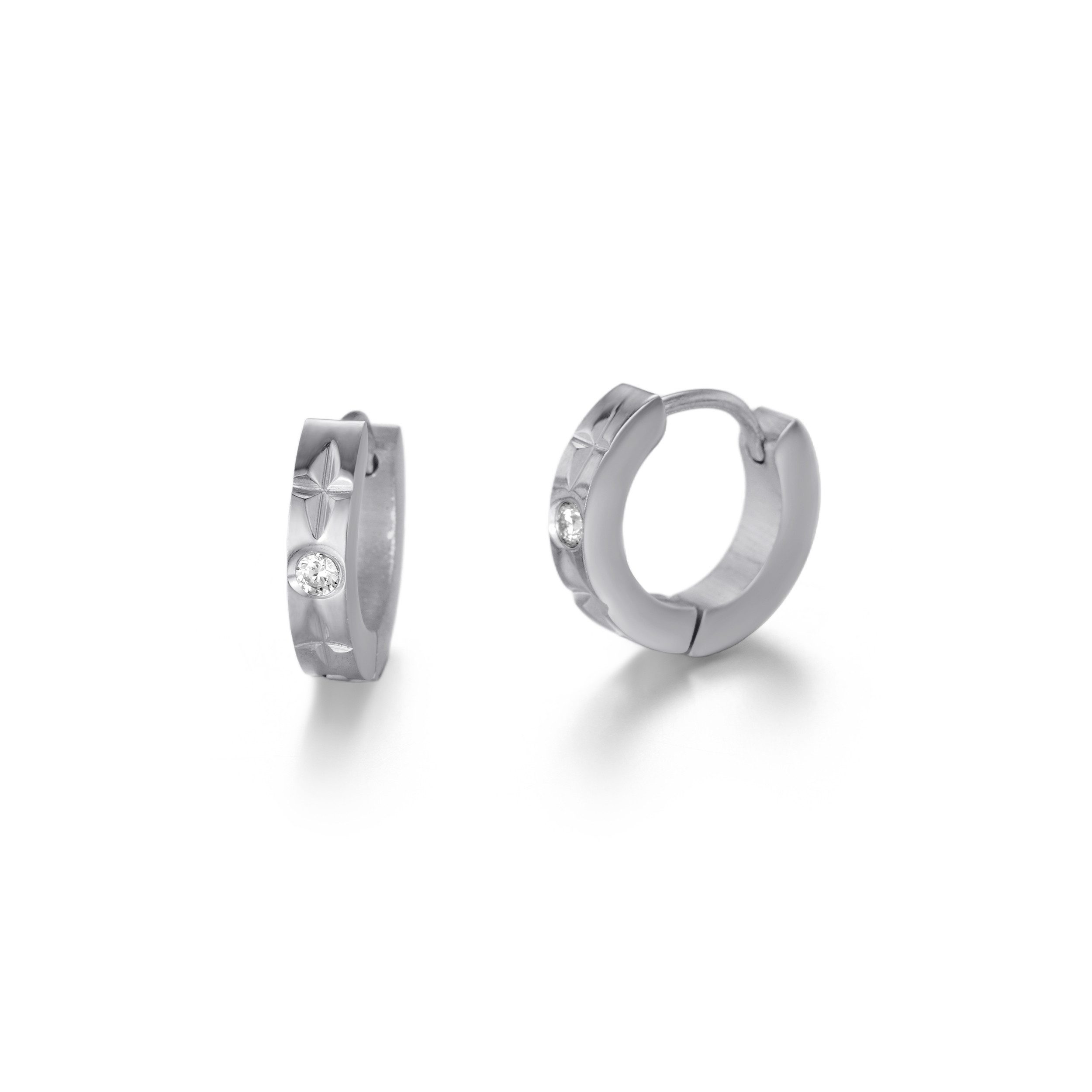 Paar Creolen Schmuck Geschenk Edelstahl Ohrschmuck Ohrringe Classic