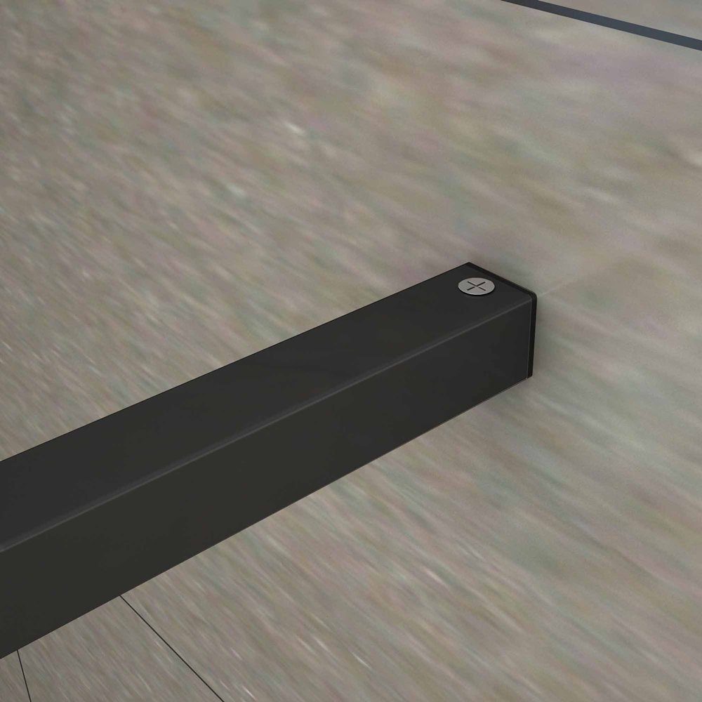 Duschspa shower screen 10mm tempered safety glass nano glass walk-in shower shower enclosure shower partition glass wall, single-pane safety glass, safety glass, (set), nano glass