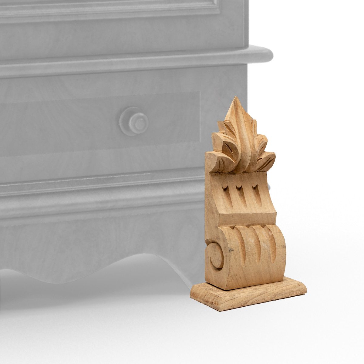 Antikas Möbelbeschlag Ornament,Schrankdeko, Dekoration, Holz, beige, H26,0xB13,5cm