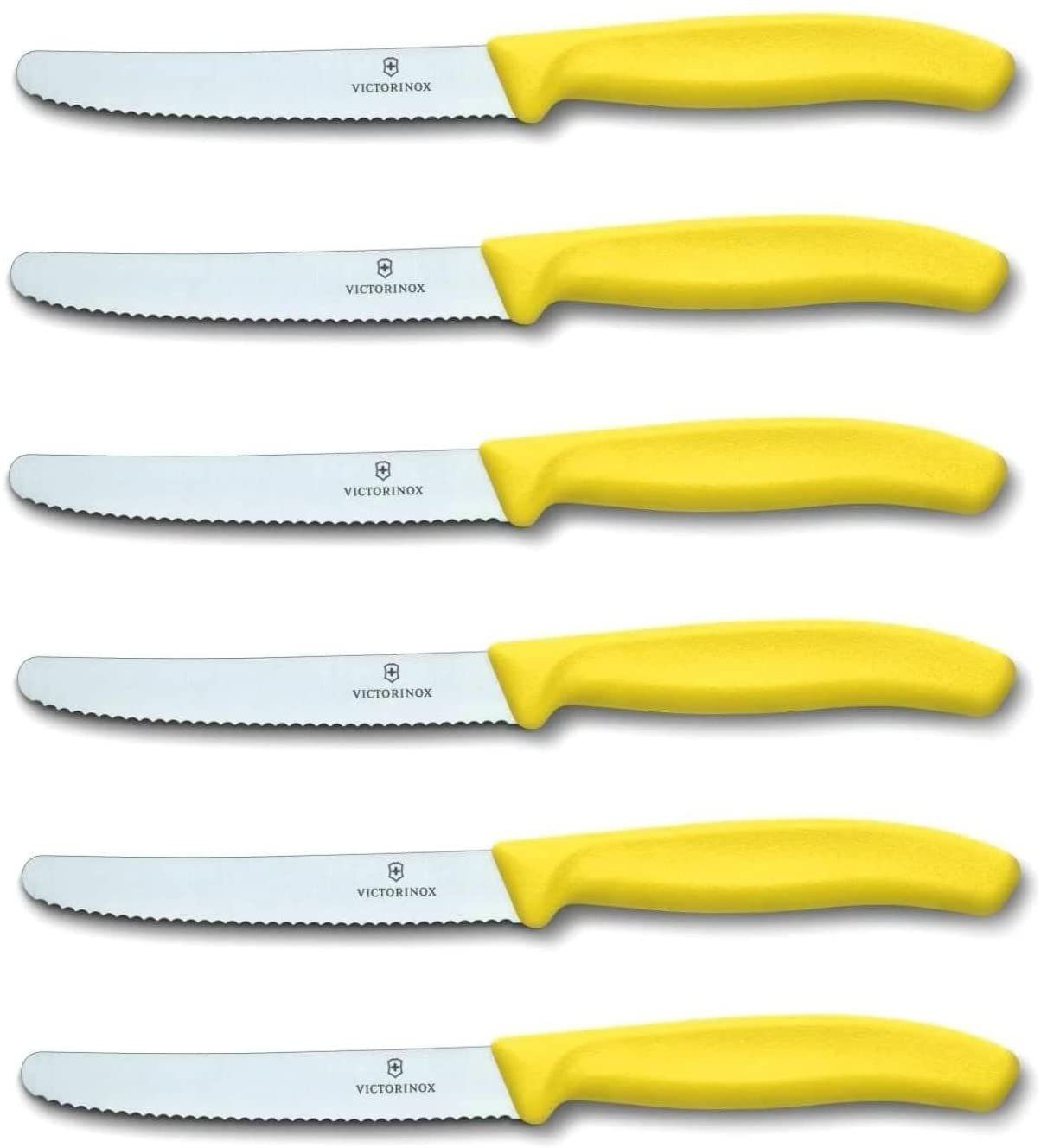 Victorinox Tafelmesser 6 Stück Swiss Classic Gelb Tomatenmesser Küchenmesser