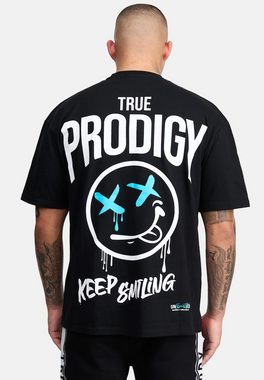 trueprodigy Oversize-Shirt Kenji Logoprint Rundhals dicker Stoff