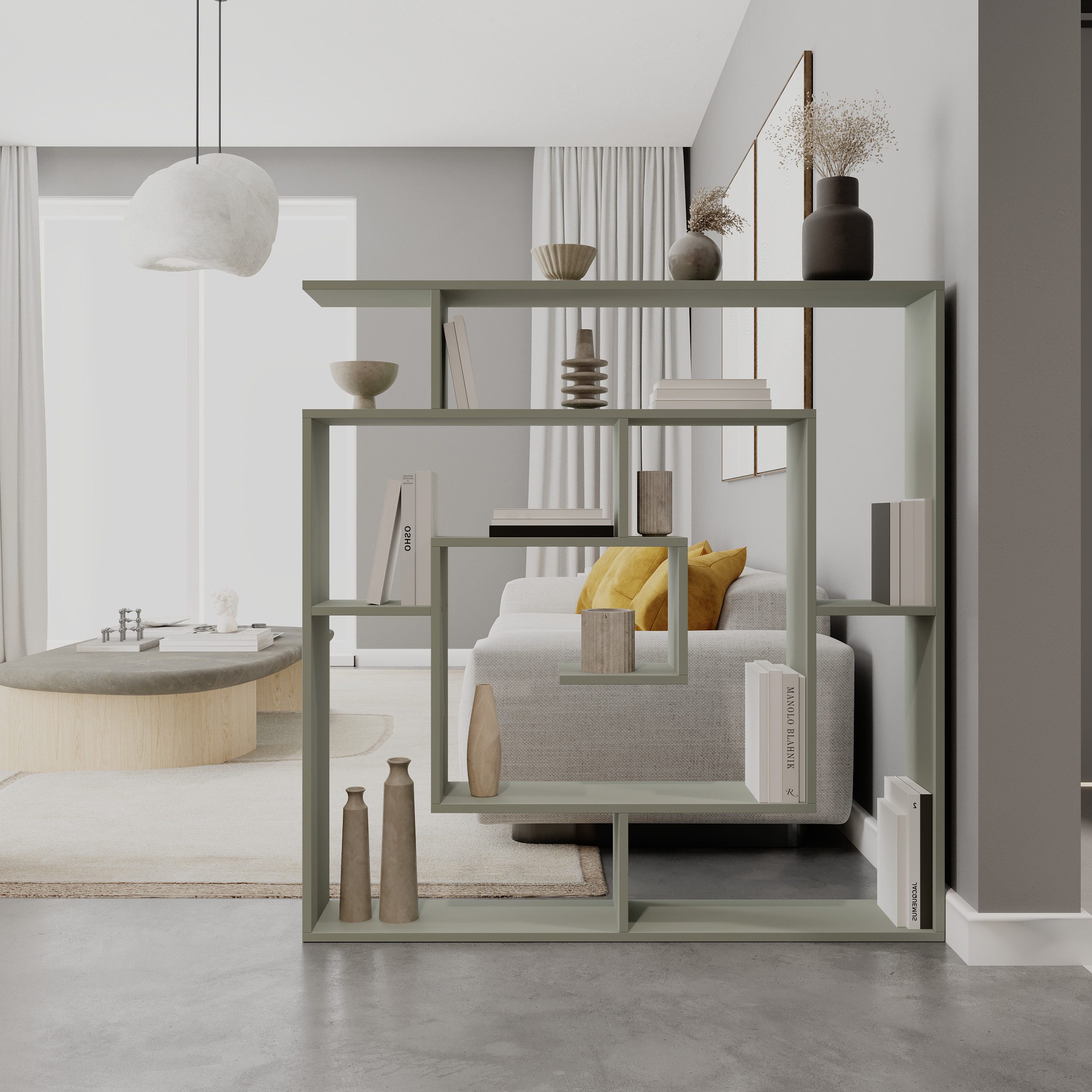 Decortie Bücherregal Labirent, Modernes Bücherregal, Raumtrenner, 125 x 22 günstig online kaufen