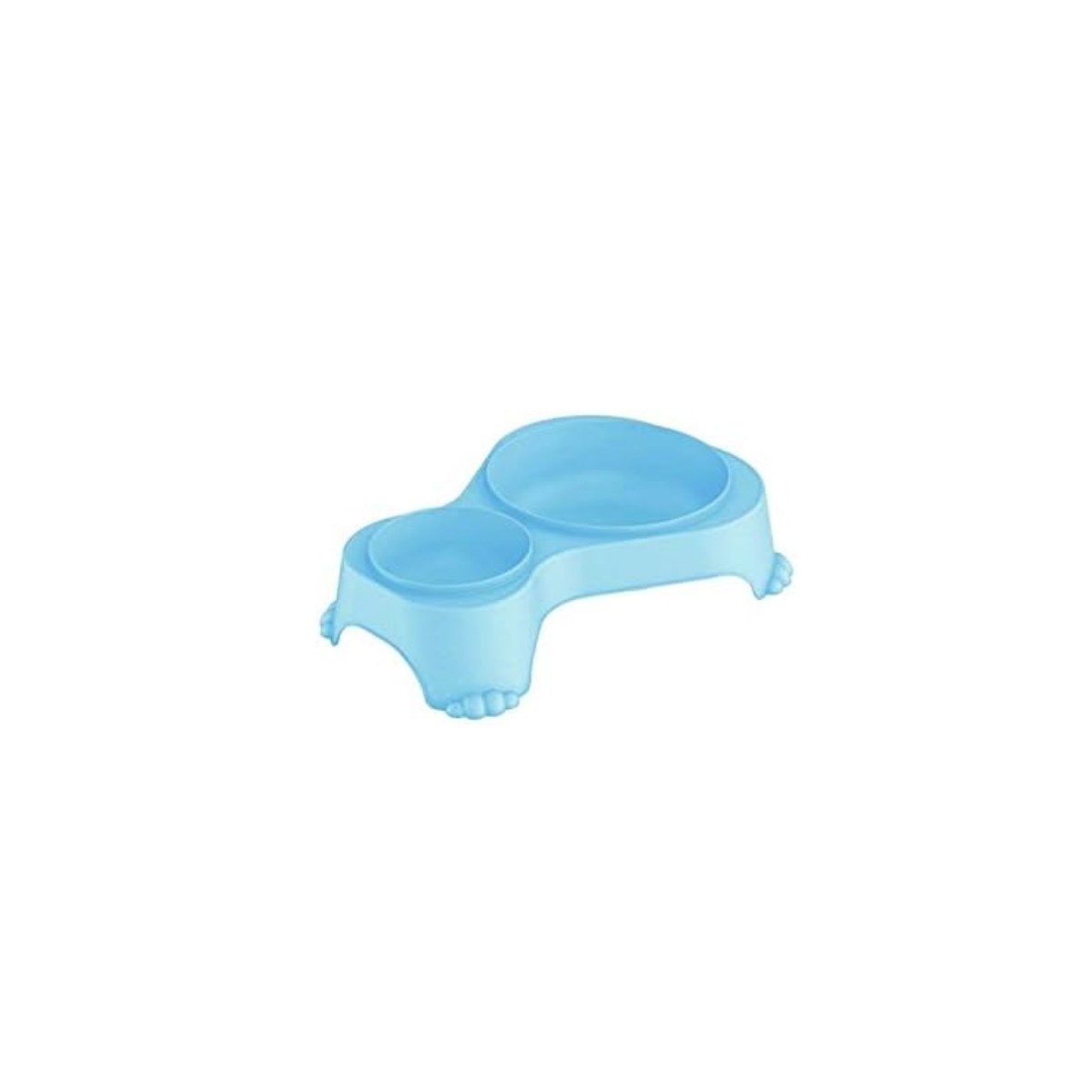 ROTHO Napf Rotho Sally Doppelfutternapf 1 l 0,28 l mit Deckel Anthrazit, Kunststoff (PP) BPA-frei, Doppel Futternapf ohne Fressnapf Katze Hund Doppelfunktion