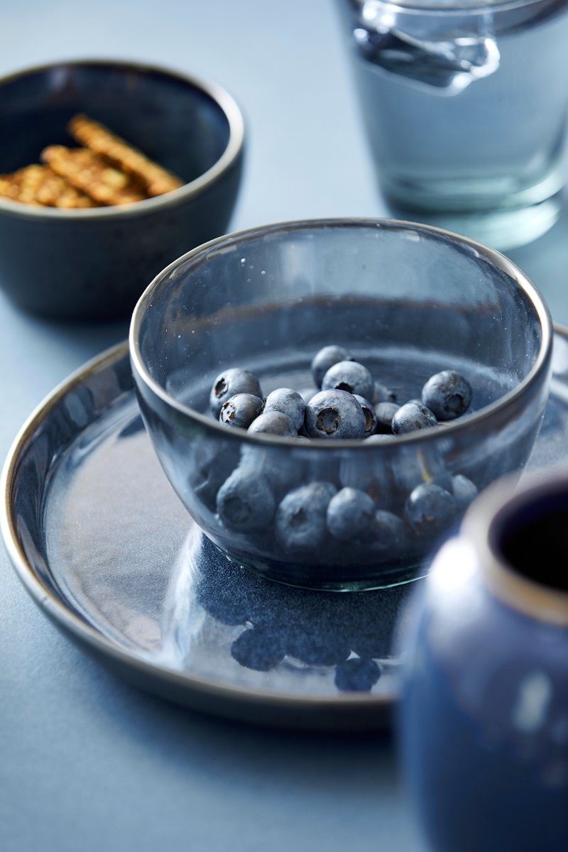 Bitz Servierplatte Platte black / dark blue 36 x 25 cm, Steinzeug, (Platten), Platte oval 36x25 cm Steinzeug Schwarz/Dunkelblau