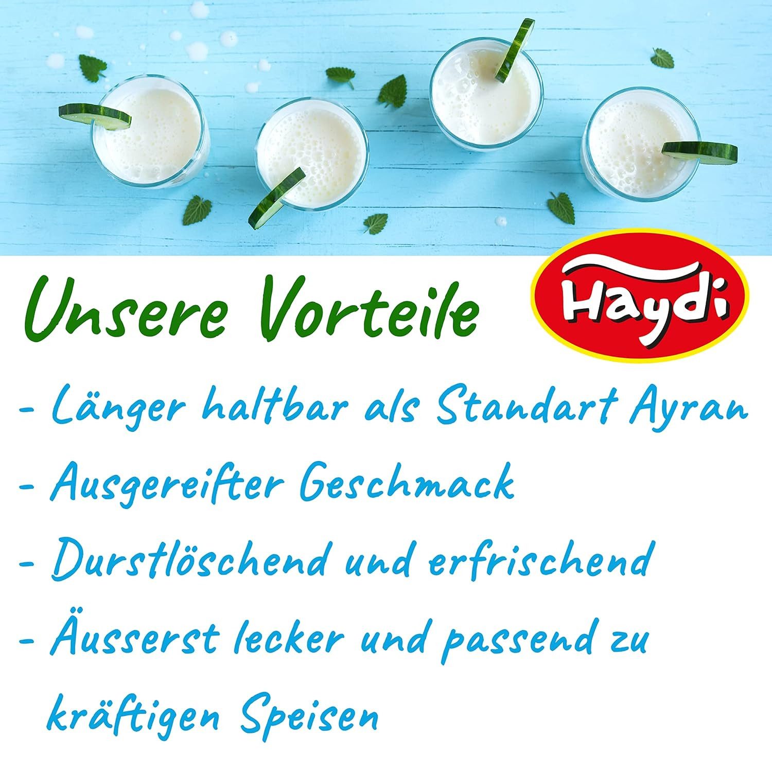 URBAN FOREST Milchmischgetränk Ayran Joghurt Getränk Energy Drinks & Sportgetränke ohne Zuckerzusatz